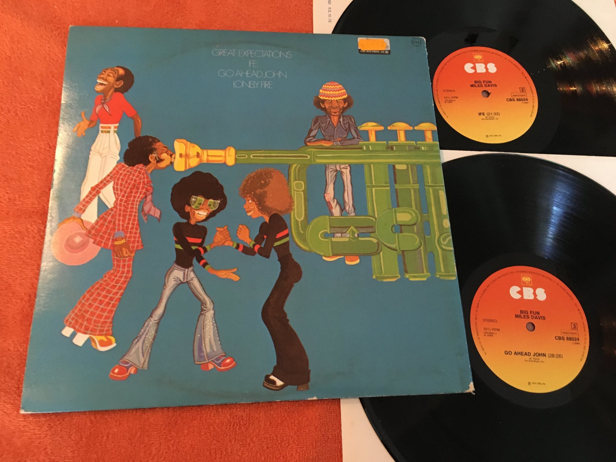 Omslagsbild för skivan MILES DAVIS big fun 2xLP -74 Hol CBS S 88024