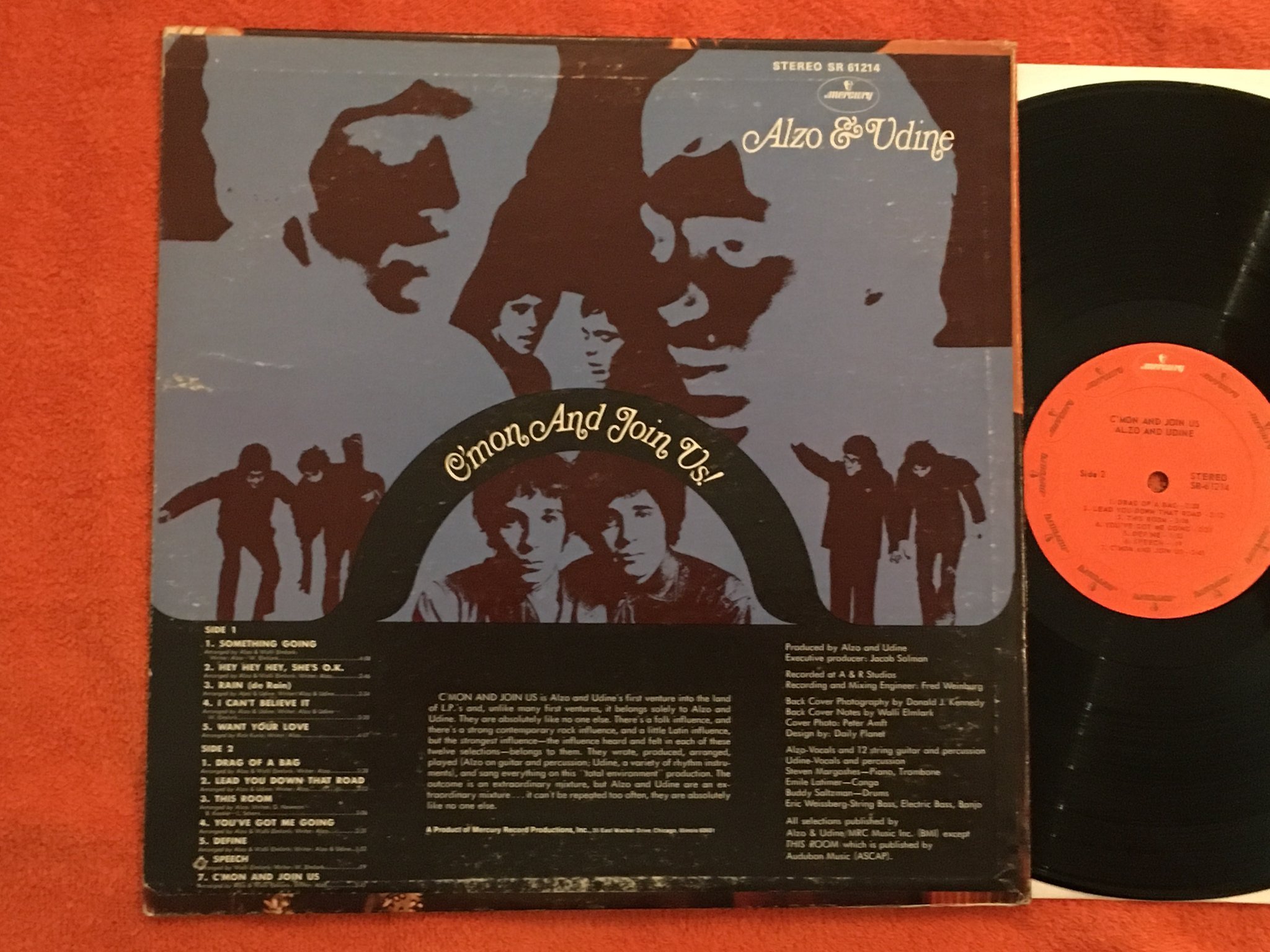 Omslagsbild för skivan ALZO AND UDINE c'mon and join us LP US MERCURY SR-61214 bra paltta!!!