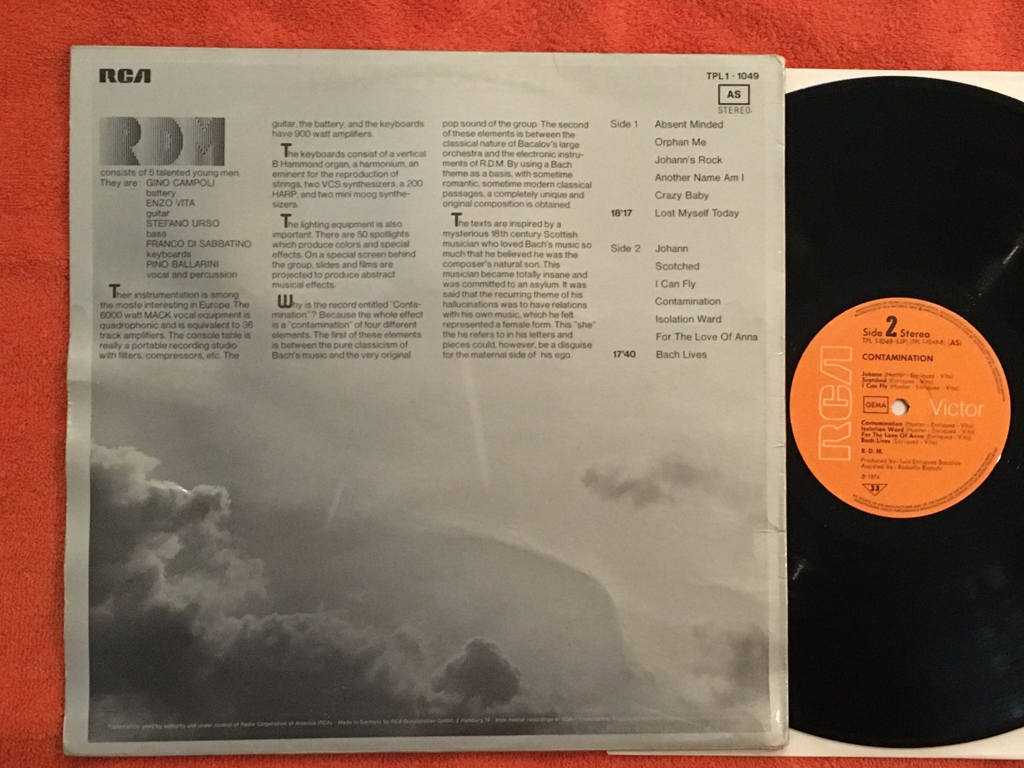 Omslagsbild för skivan R.D.M. contamination LP -74 Ger RCA TPL 1-1049