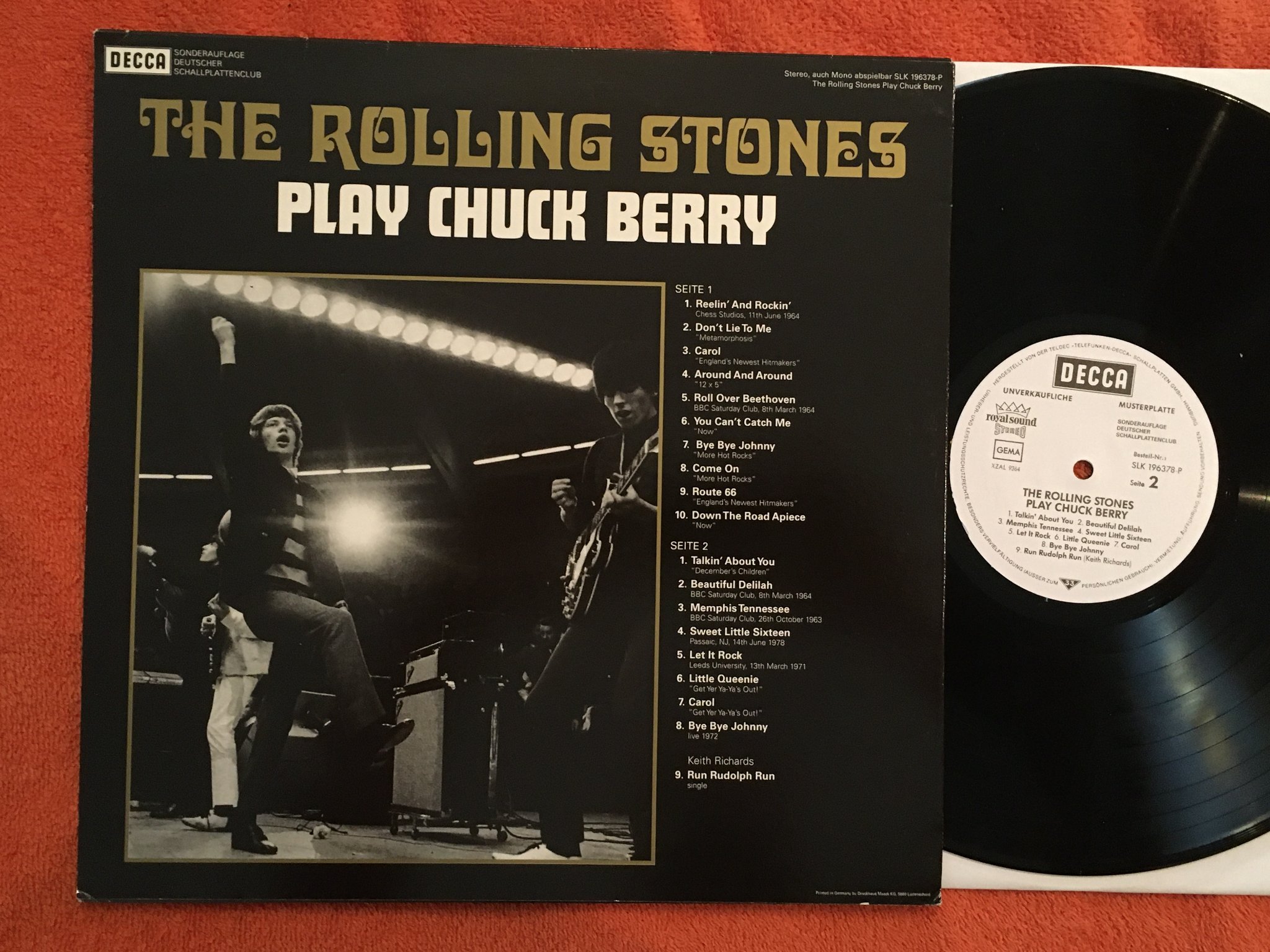 Omslagsbild för skivan ROLLING STONES play Chuck Berry LP Ger DECCA SLK 196378-P