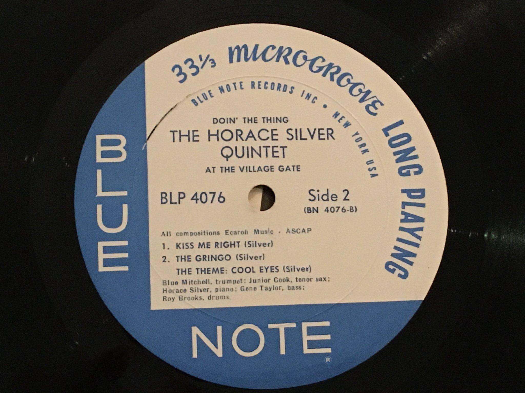 Omslagsbild för skivan THE HORACE SILVER QUINTET doin the thing LP US NY USA press BLUE NOTE BLP 4076