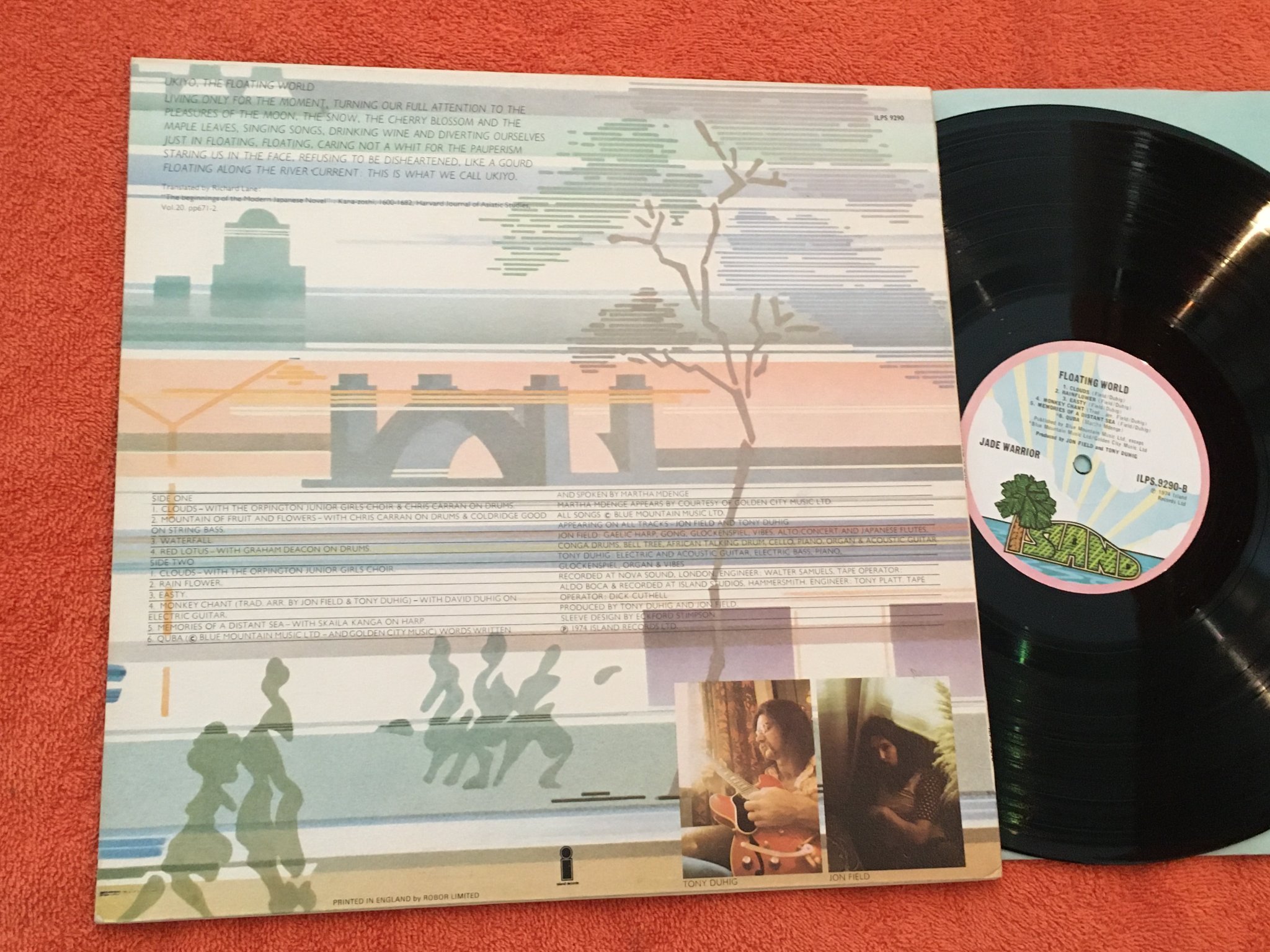 Omslagsbild för skivan JADE WARRIOR floating world LP -74 UK ISLAND ILPS 9290