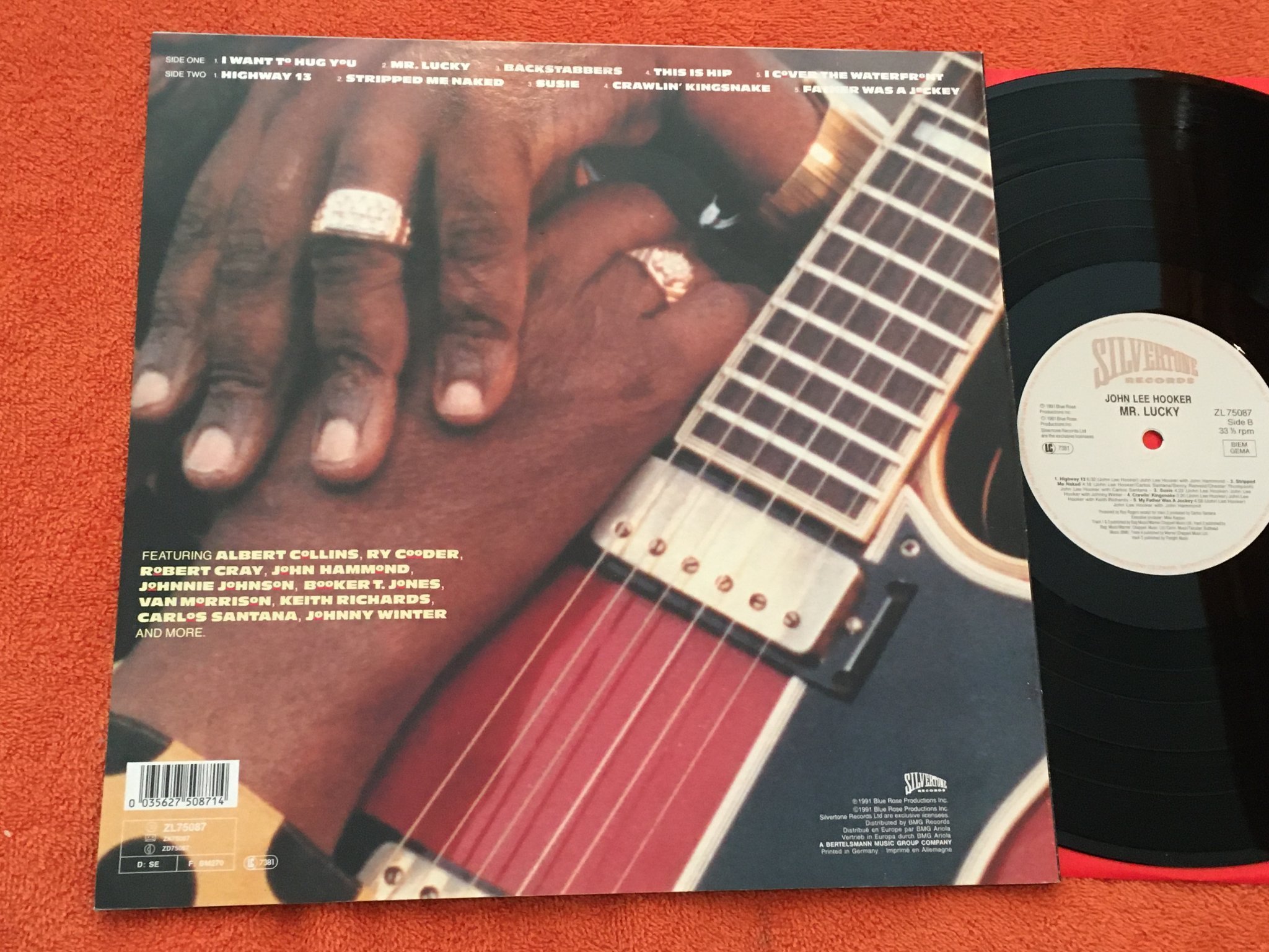 Omslagsbild för skivan JOHN LEE HOOKER  Mr Lucky LP -91 SILVERTONE ZL75087, blues