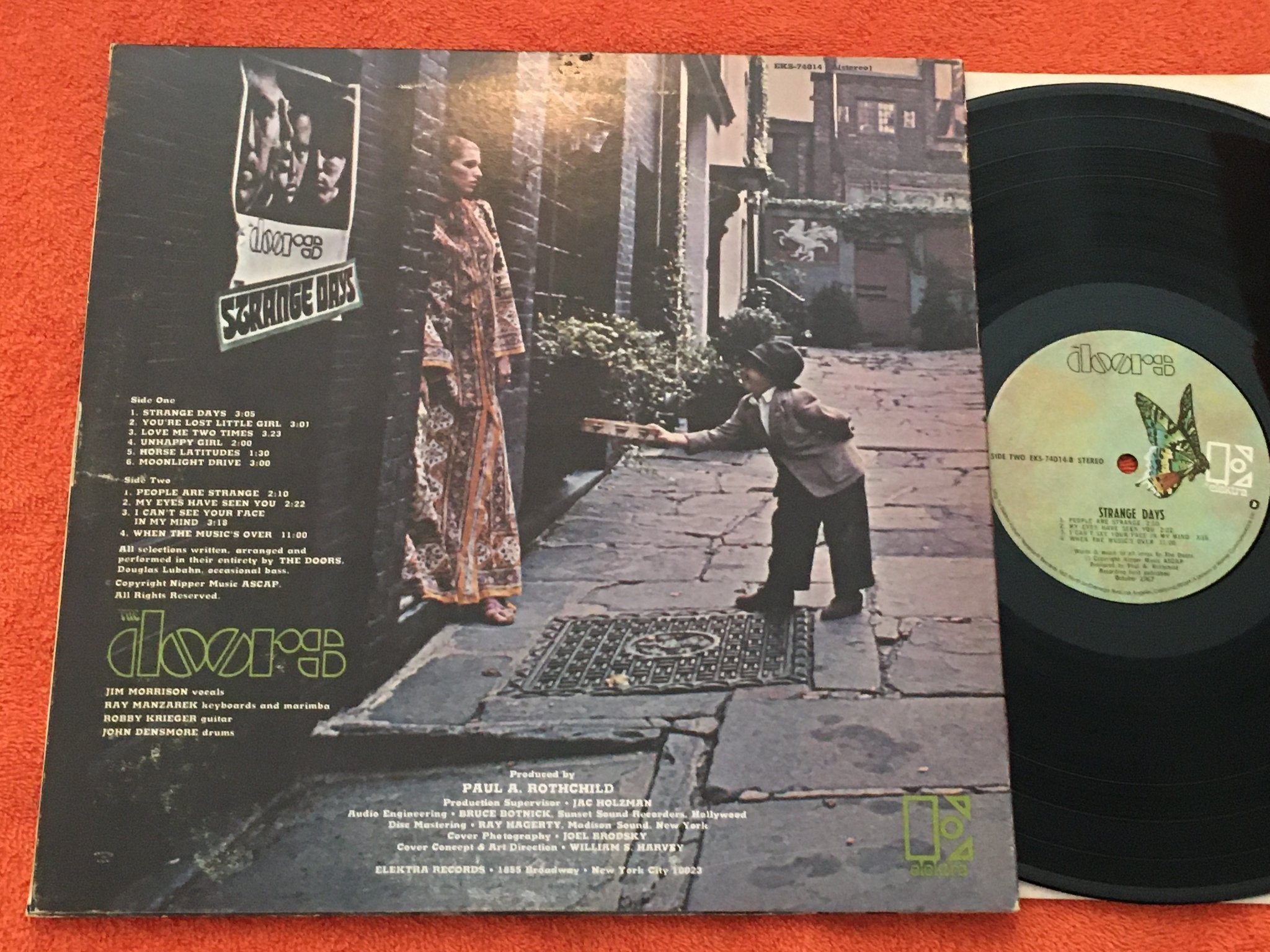 Omslagsbild för skivan DOORSstrange days LP US  ELEKTRA EKS 74014