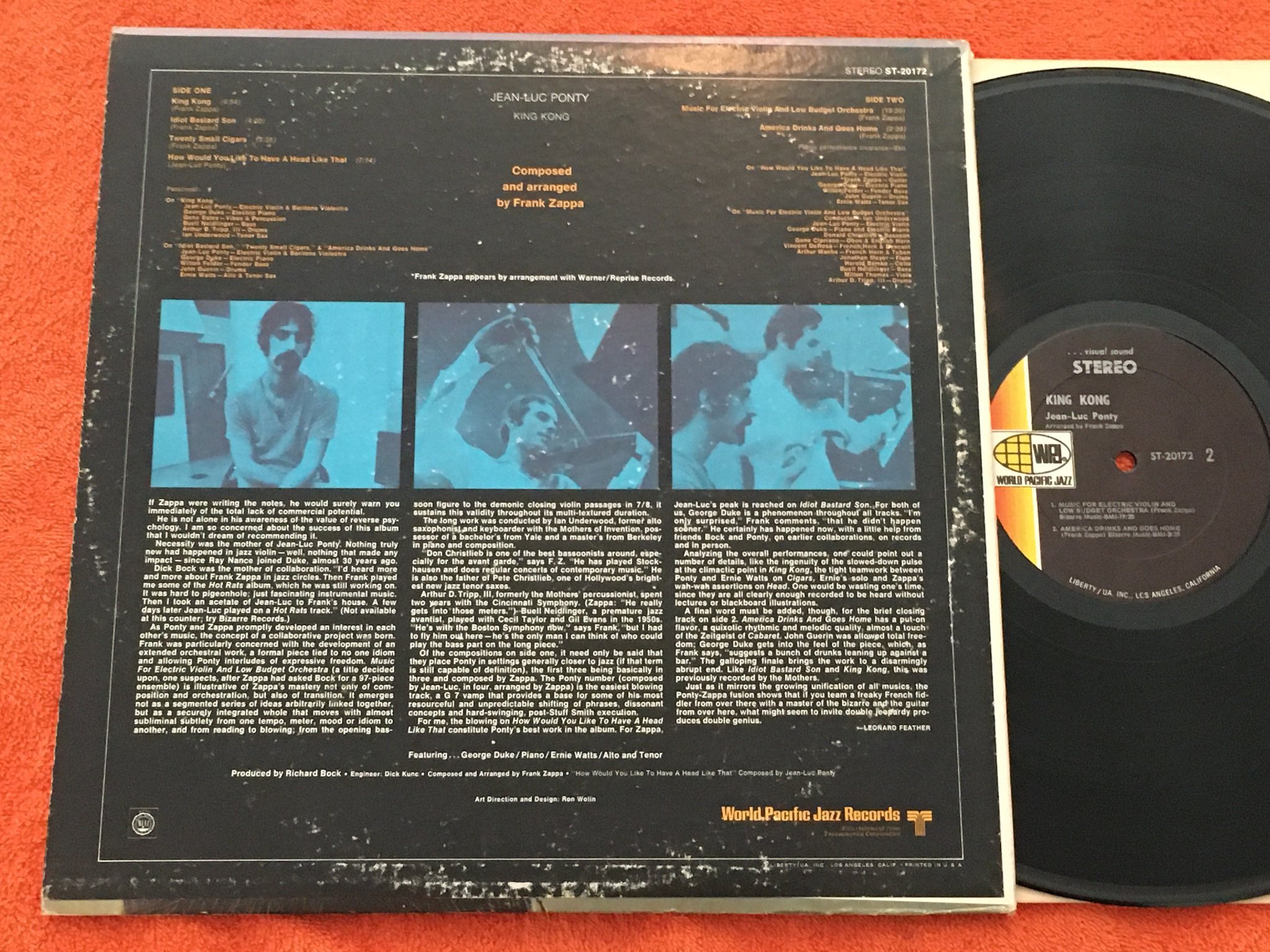 Omslagsbild för skivan JEAN-LUC PONTY king kong LP US WORLD PACIFIC JAZZ ST-20172