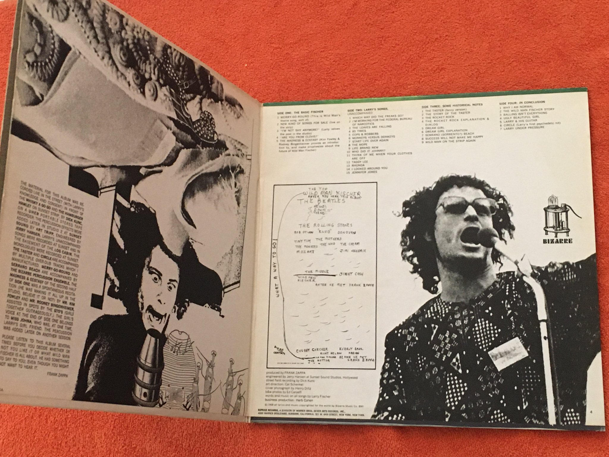 Omslagsbild för skivan WILD MAN FISCHER an evening with 2xLP -69 US BIZARRE 2XS 6332