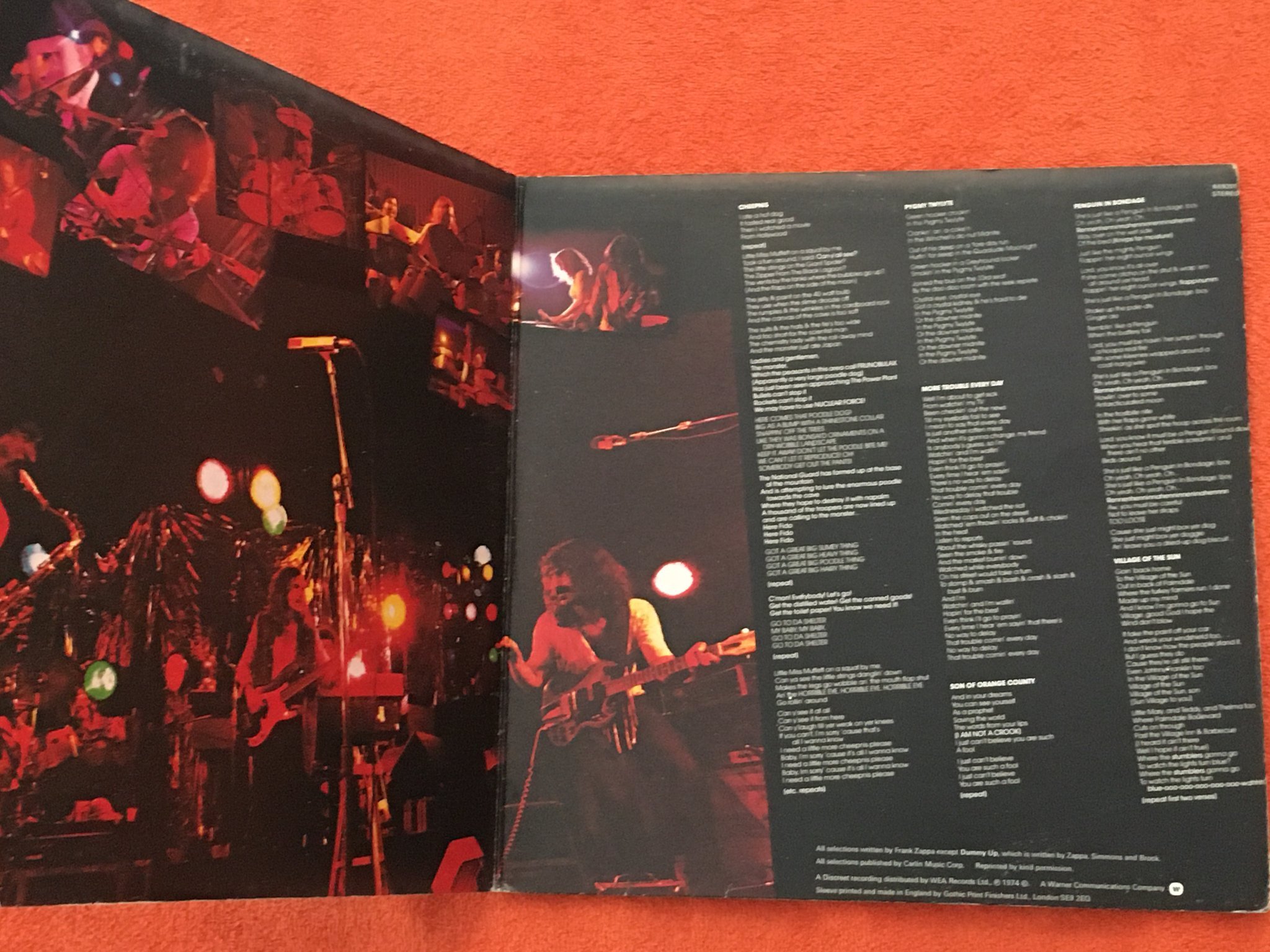 Omslagsbild för skivan ZAPPA /  MOTHERS Roxy & elsewhere 2xLP -74 UK DISCREET K 69201