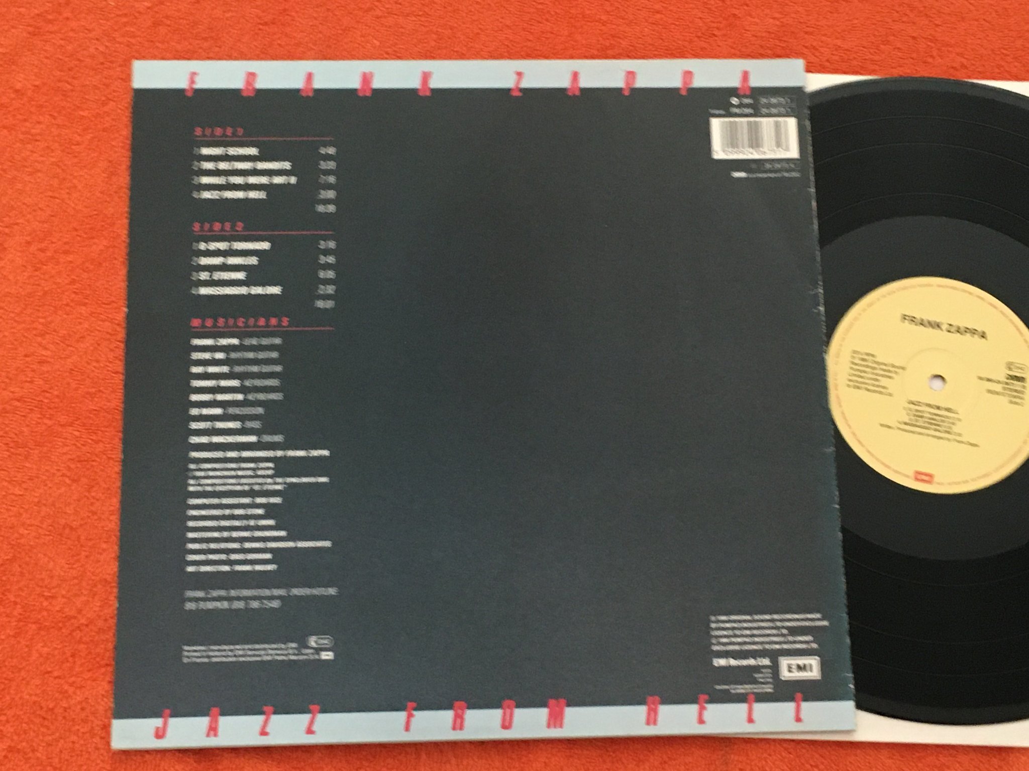 Omslagsbild för skivan FRANK ZAPPA jzz from hell LP -86 EMI 1A 064-2406731
