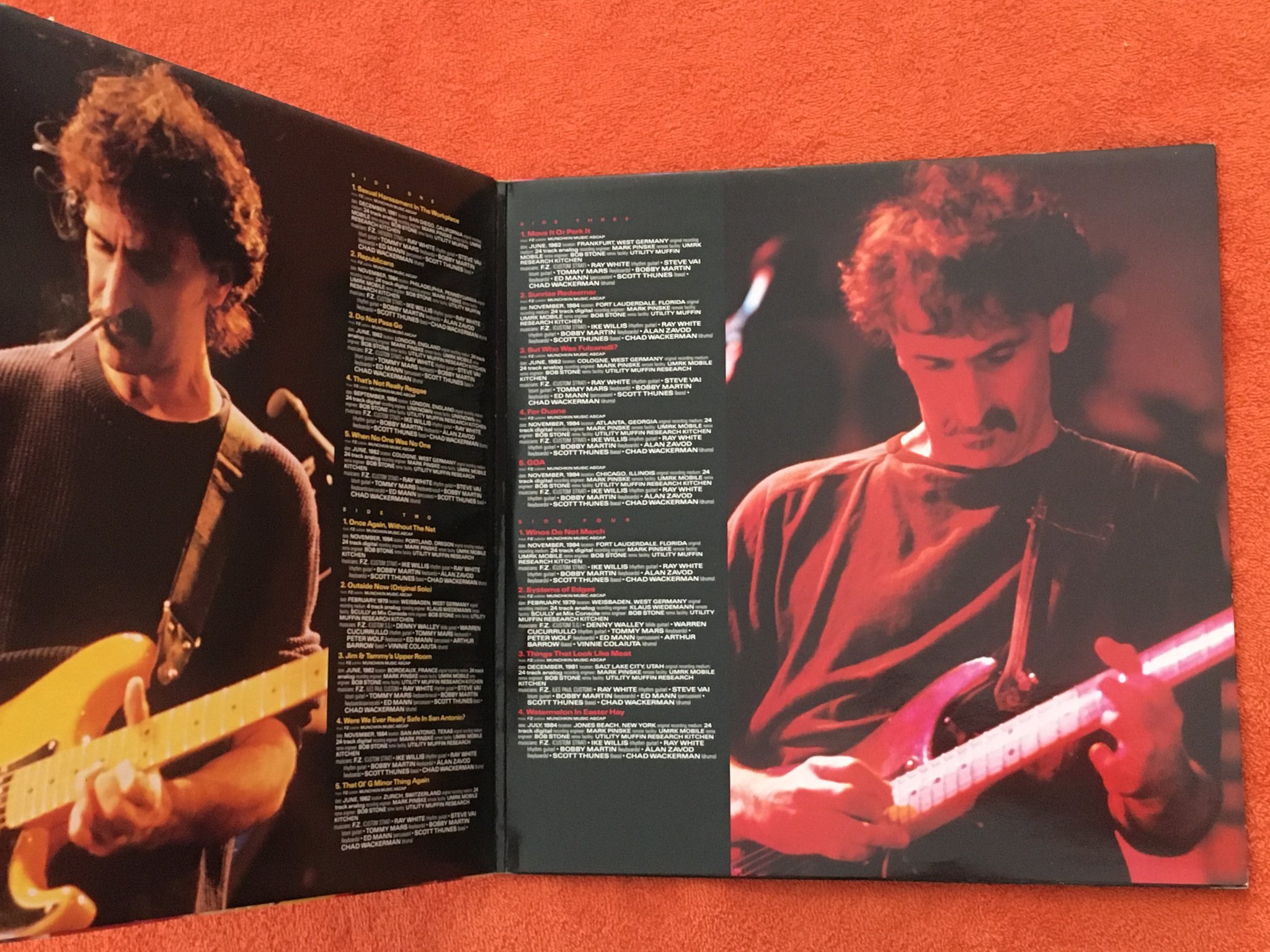 Omslagsbild för skivan FRANK ZAPPA guitar 2xLP -88 UK ZAPPA 6