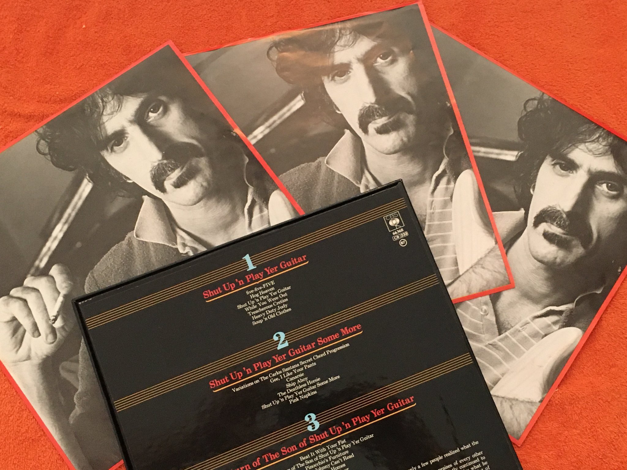 Omslagsbild för skivan FRANK ZAPPA shut up n play yer guitar 3xLP BOX CBS 66368