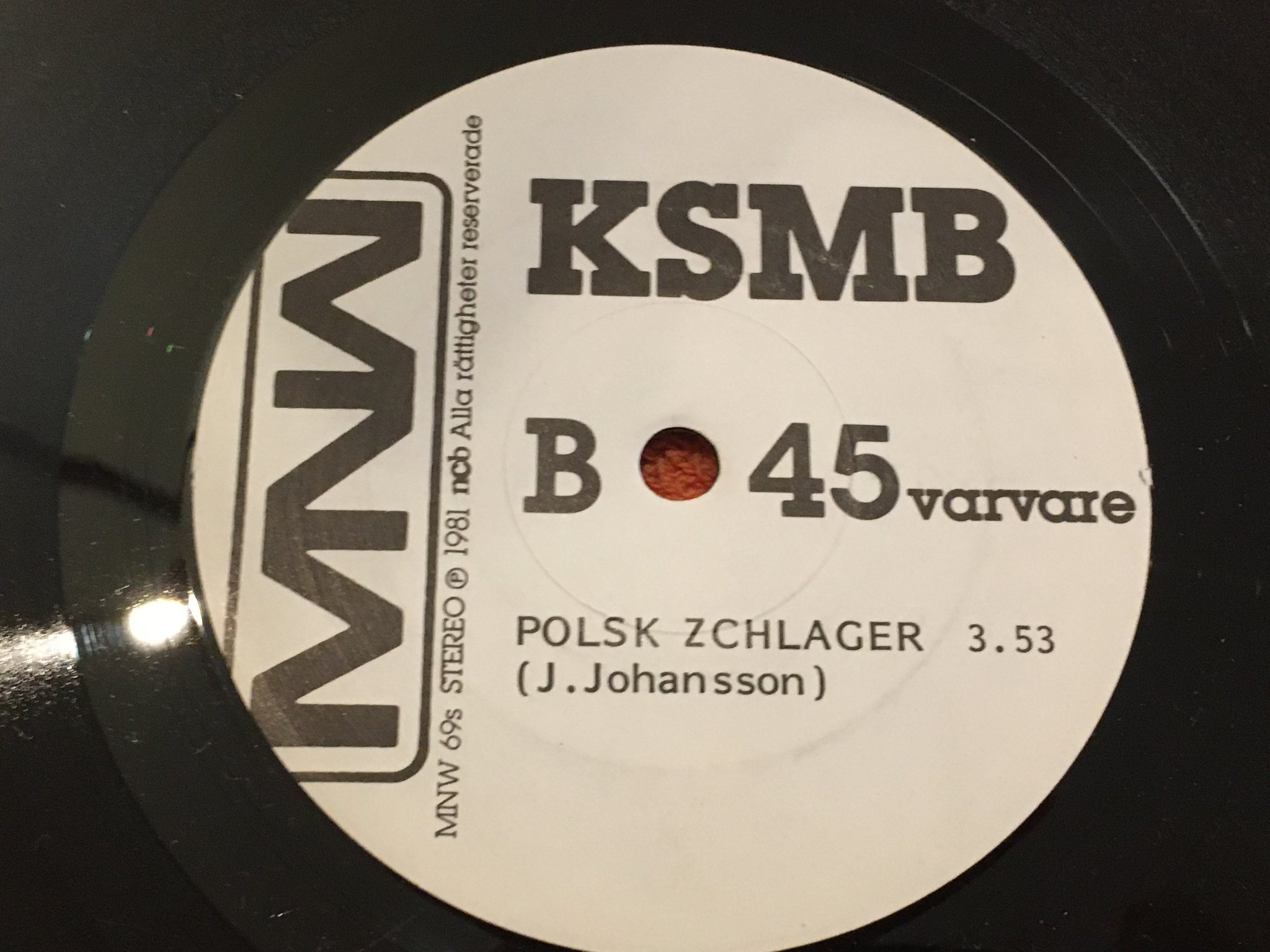 Omslagsbild för skivan KSMB rövarnas visa 7” -81 Swe MNW 69s punk