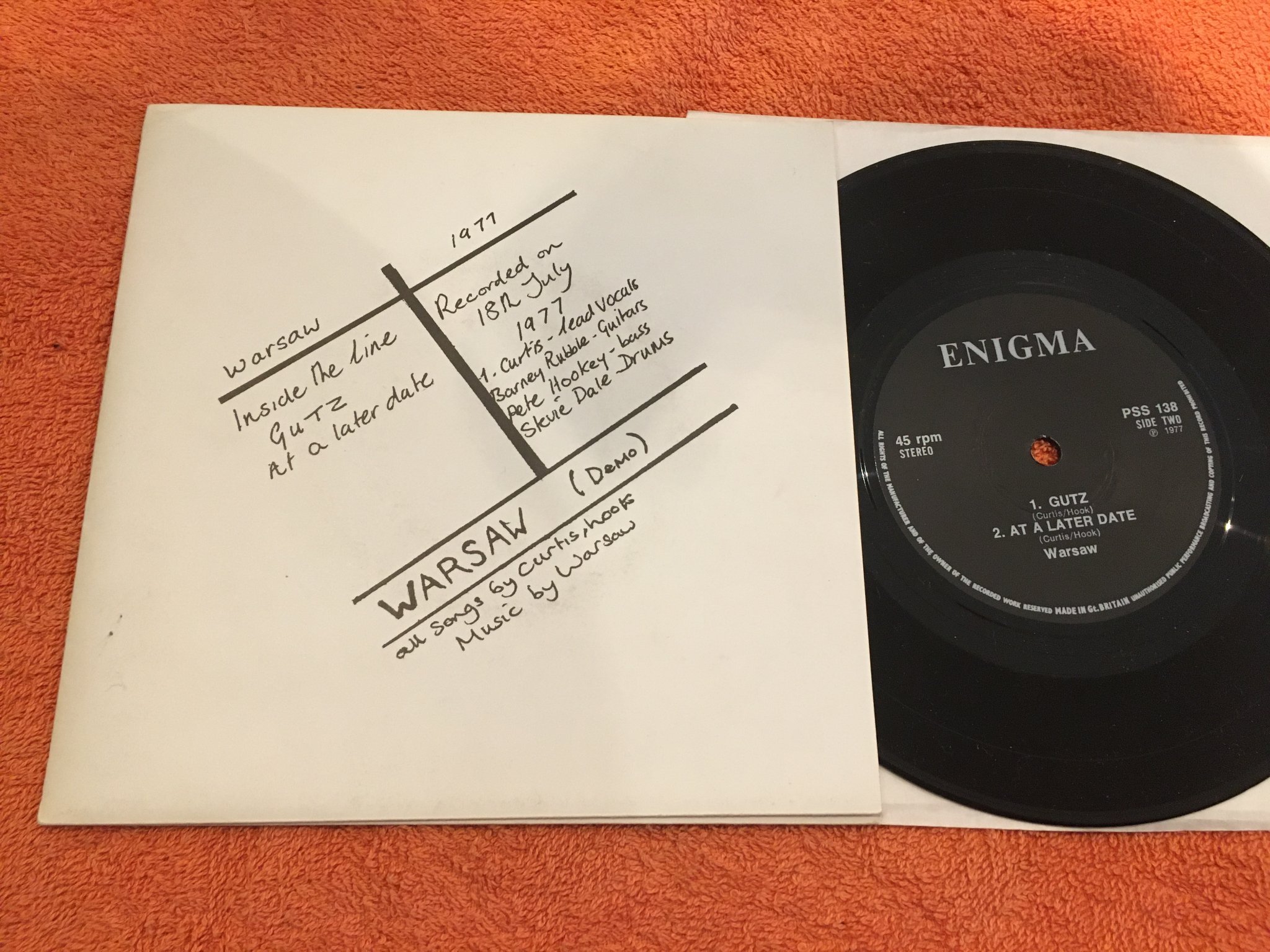 Omslagsbild för skivan WARSAW the ideal beginning 7” 