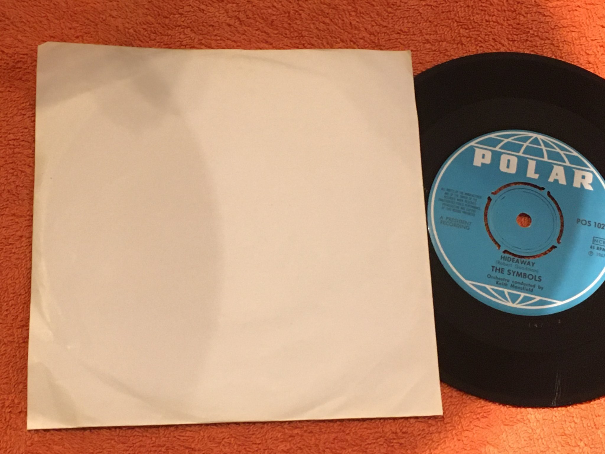 Omslagsbild för skivan THE SYMBOLS you’d better get used to missing her 7” -67 Swe POLAR POS 1029