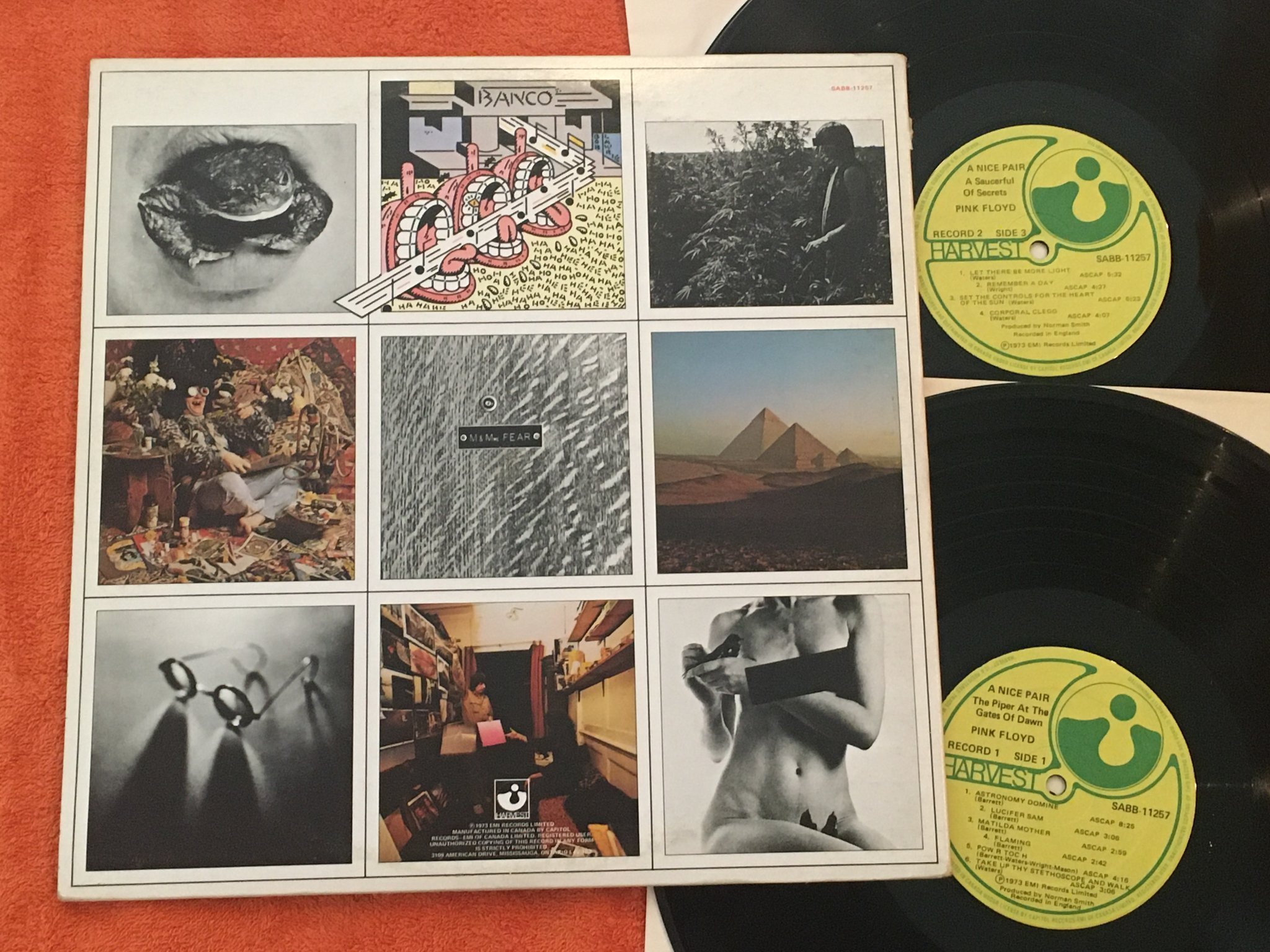 Omslagsbild för skivan PINK FLOYD a nice pair 2xLP -73 Can HARVEST SABB-11257