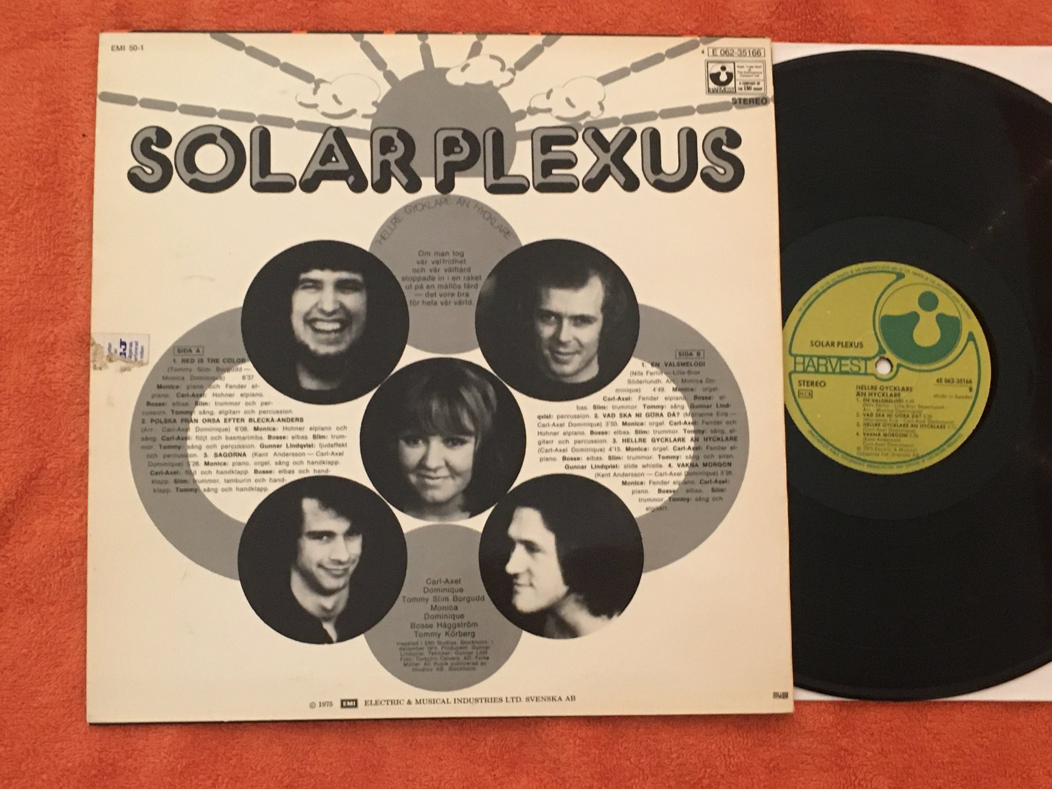 Omslagsbild för skivan SOLARPLEXUS hellre gycklare än hycklare LP -75 Swe HARVEST 4E 062-35166?