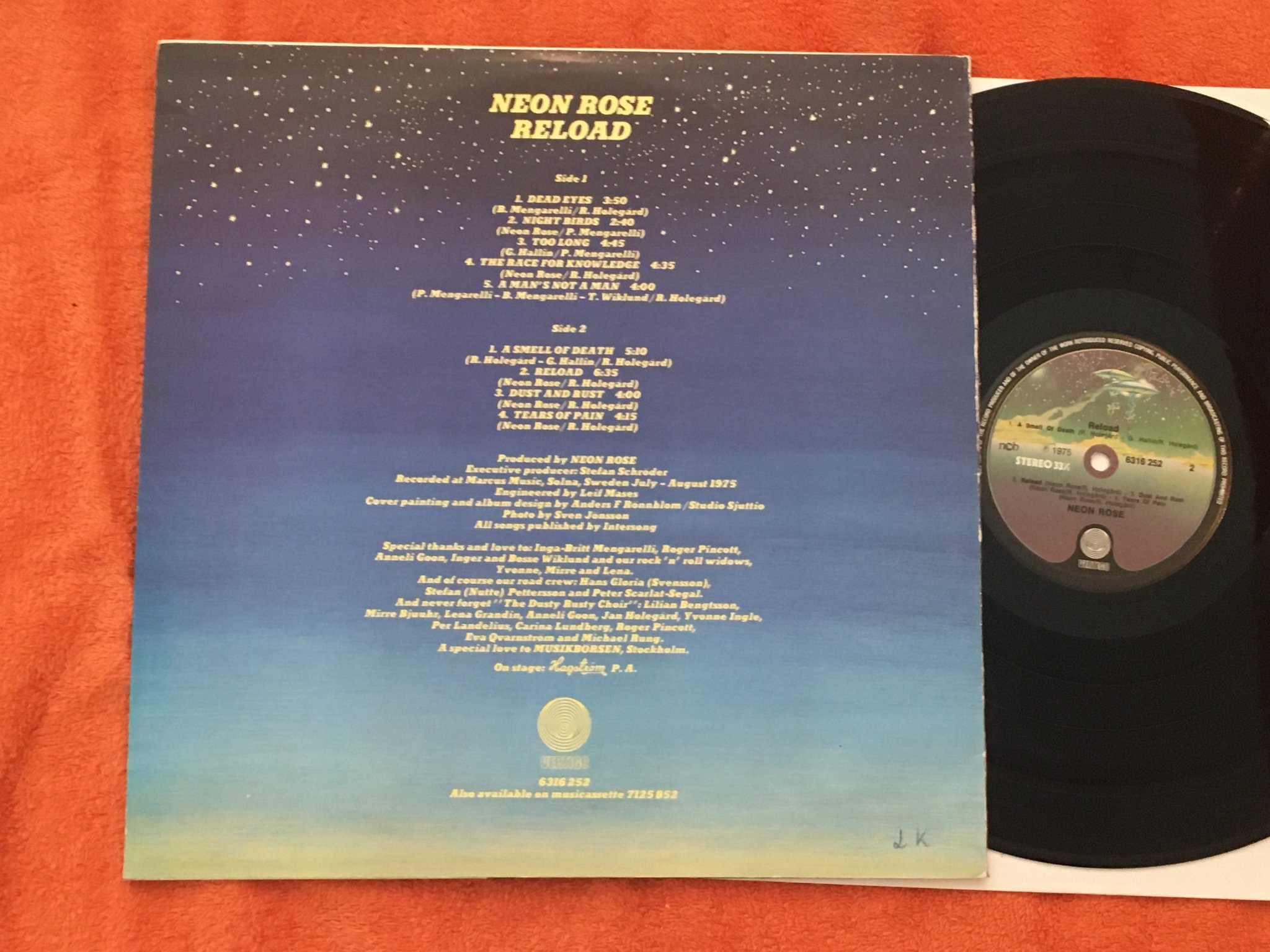 Omslagsbild för skivan NEON ROSE reload LP -75 Swe VERTIGO 6316 252