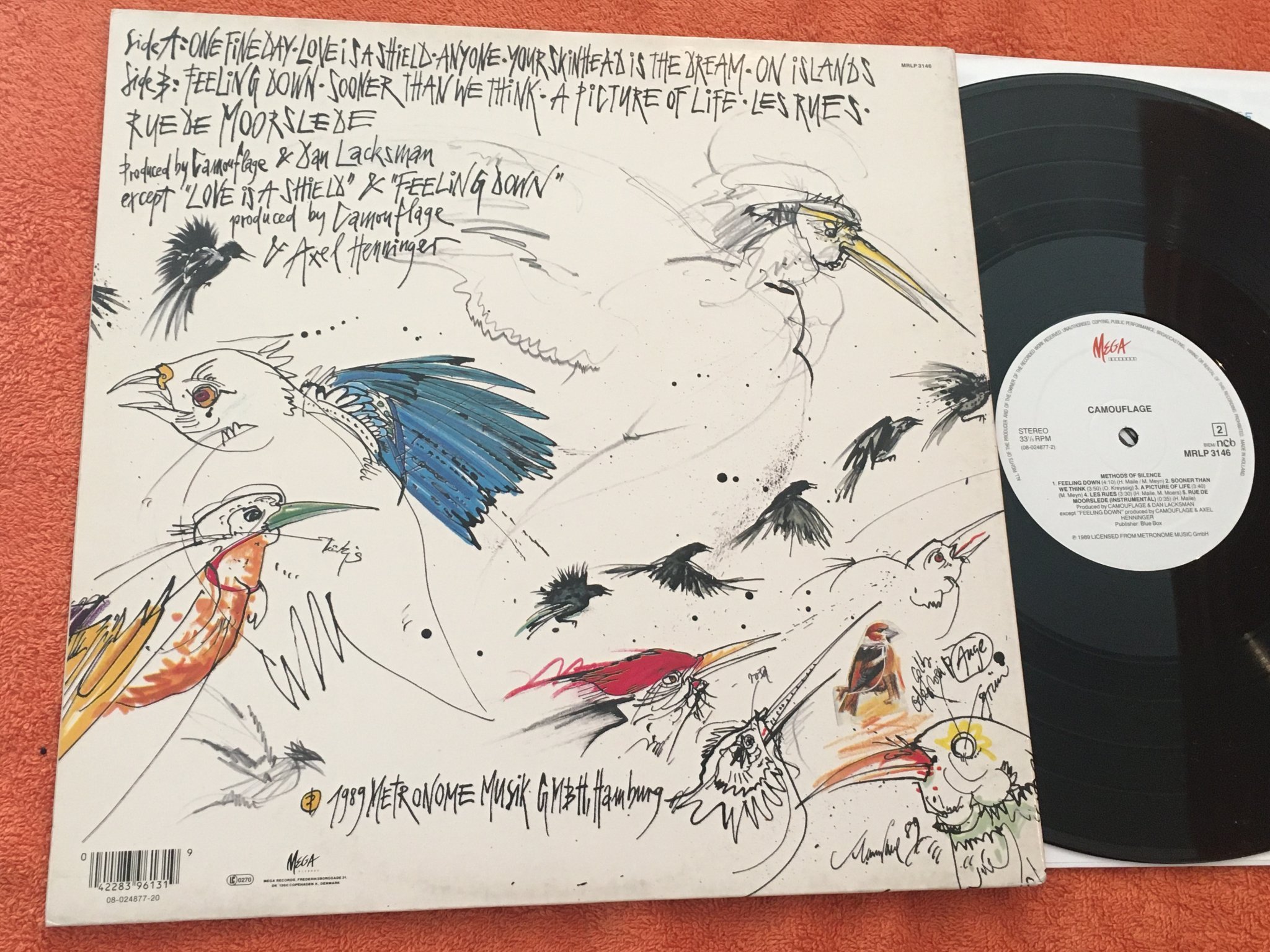 Omslagsbild för skivan CAMOUFLAGE Methods Of Silence LP -89 Den MEGA MRLP 3146