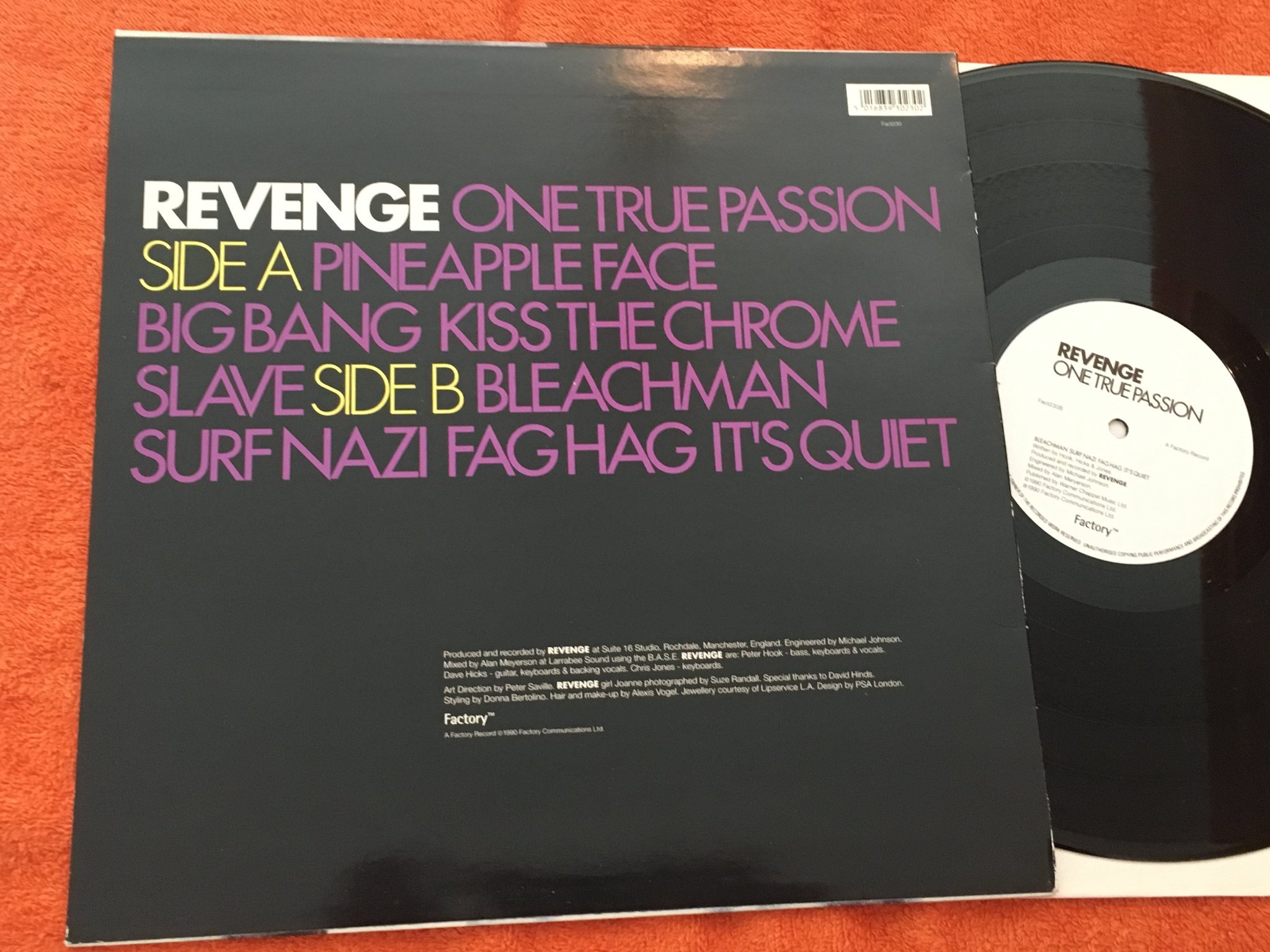 Omslagsbild för skivan REVENGE one true passion LP -90 FACTORY Fact230