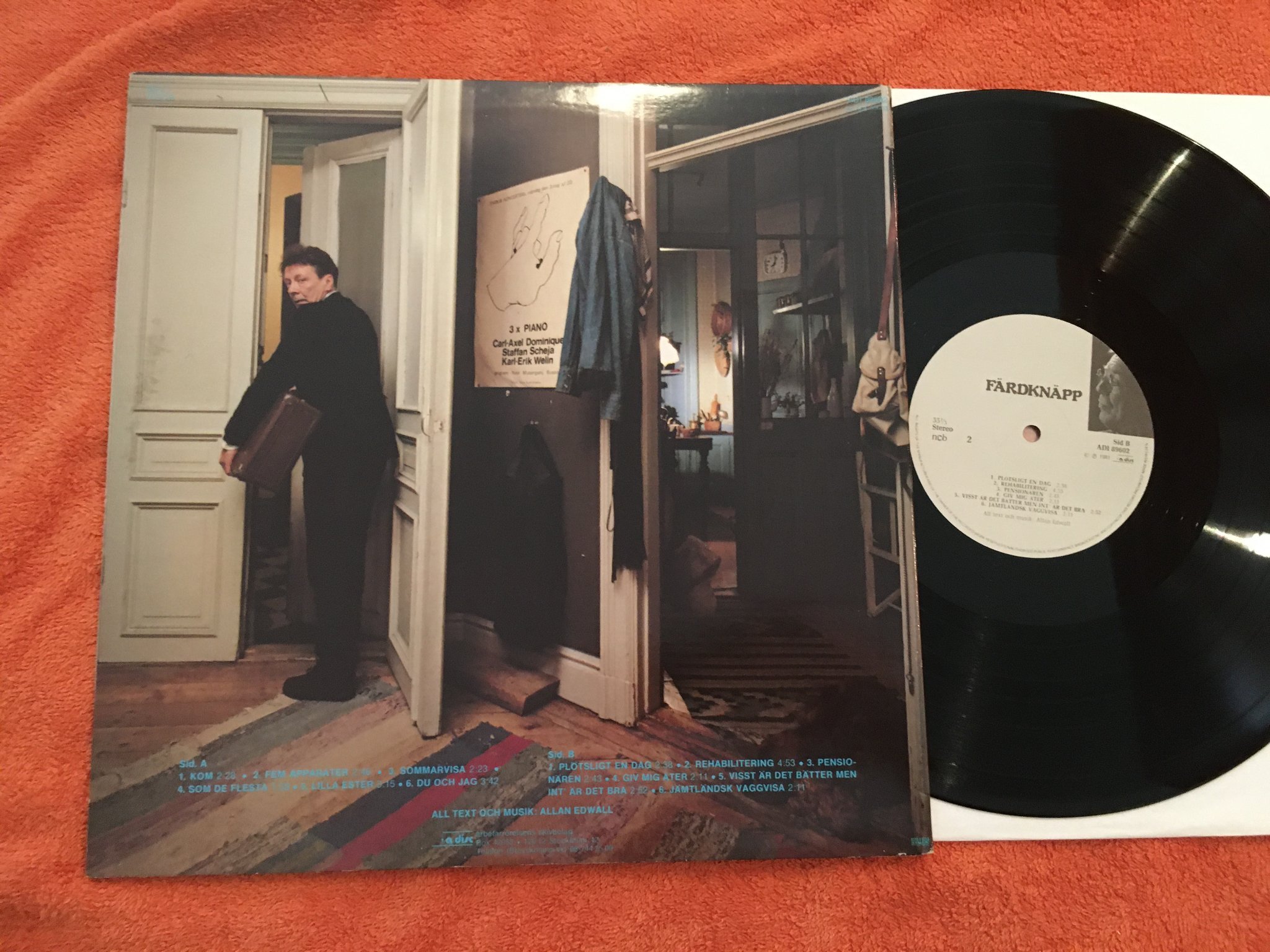 Omslagsbild för skivan ALLAN EDWALL färdknäpp LP - 81 Swe ADISC ADI 89602