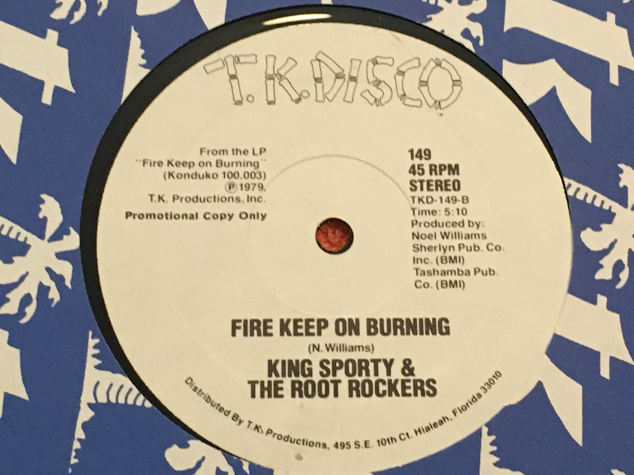 Omslagsbild för skivan KING SPORTY get on down  12"single -79 US T.K. DISCO 149 promo