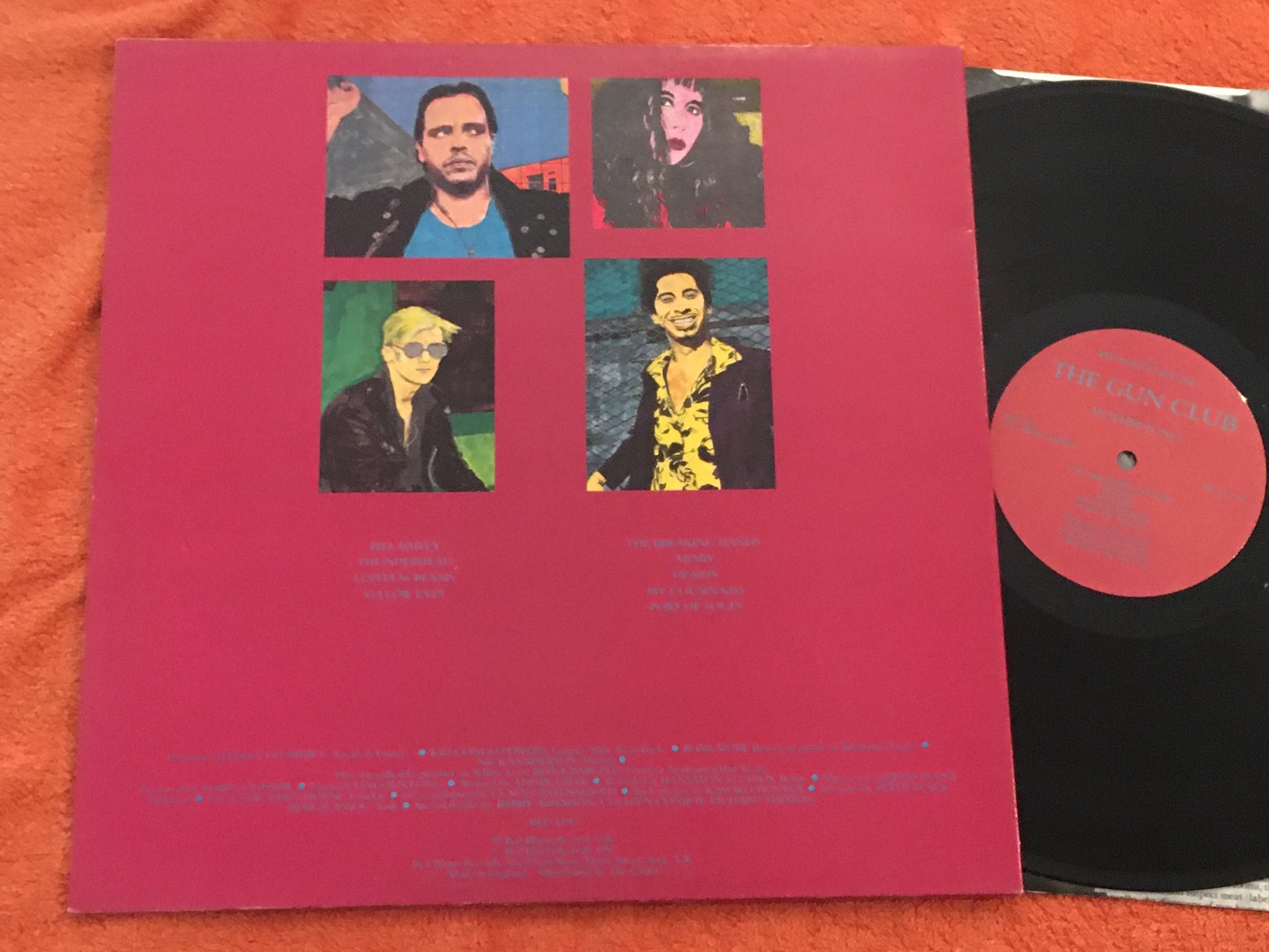 Omslagsbild för skivan THE GUN CLUB mother Juno LP -87 UK RED RHINO RED LP 84