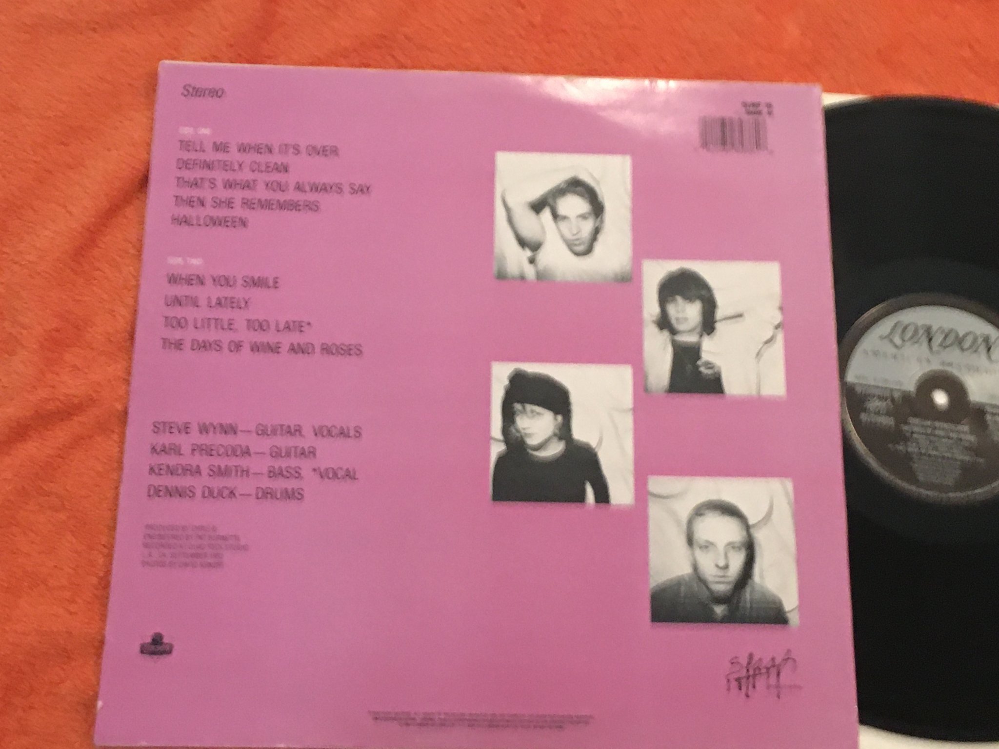 Omslagsbild för skivan DREAM SYNDICATE the days of wine and roses LP -82 UK LONDON SLMP 19