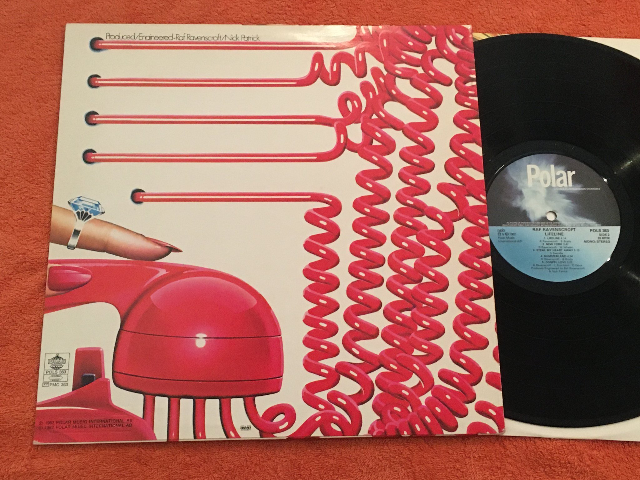 Omslagsbild för skivan RAF RAVENSCROFT lifeline LP -82 Swe POLAR POLS 363