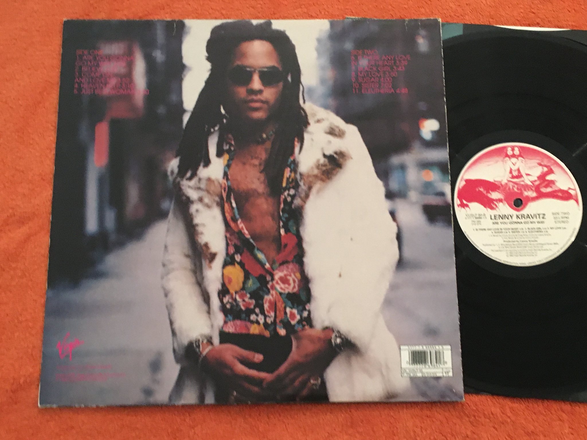 Omslagsbild för skivan LENNY KRAVITZ are you gonna go my way LP -93 VIRGIN VUSLP 60