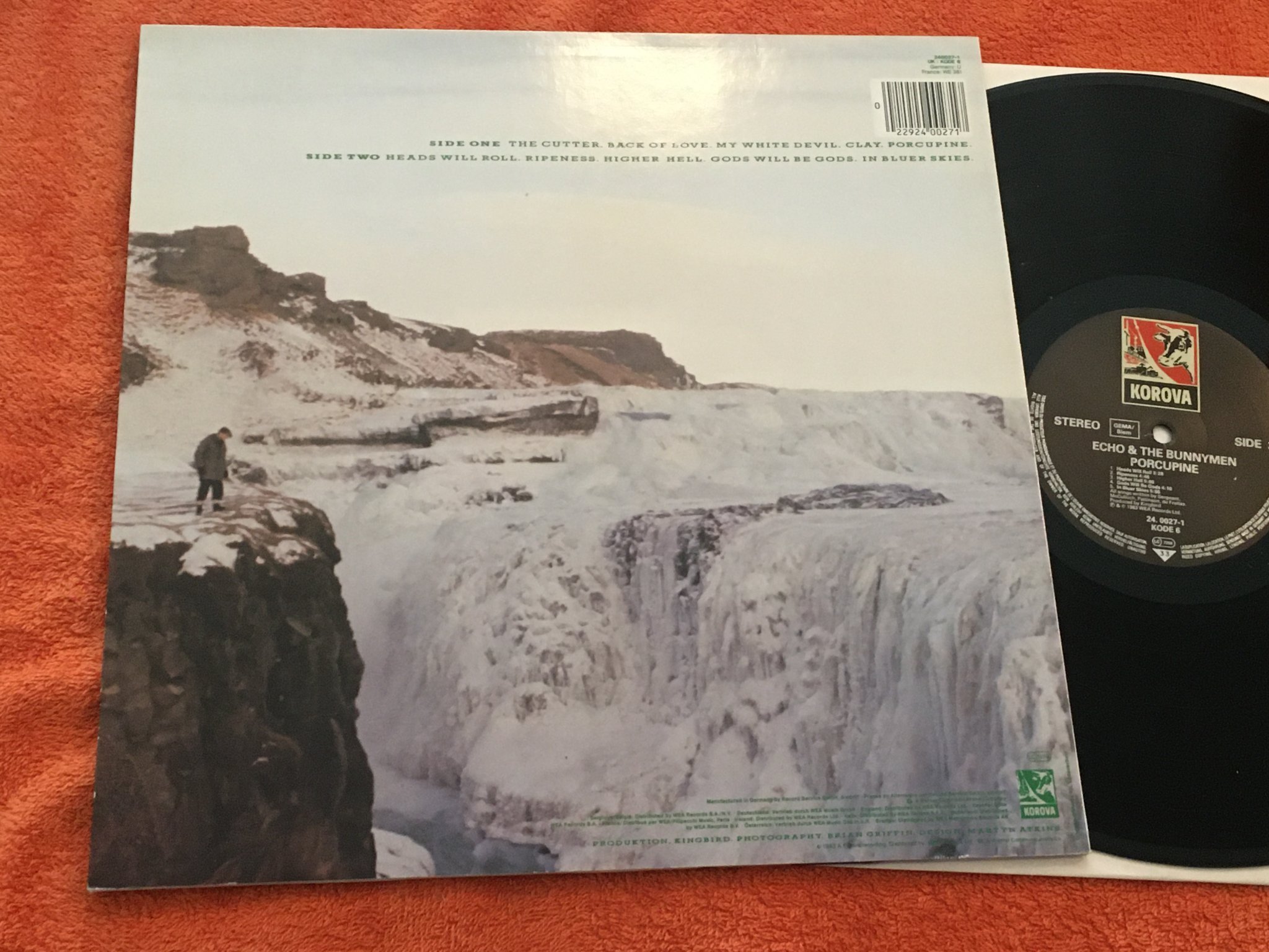 Omslagsbild för skivan ECHO AND THE BUNNYMEN porcupine LP -83 Ger KOROVA 24.0027-1