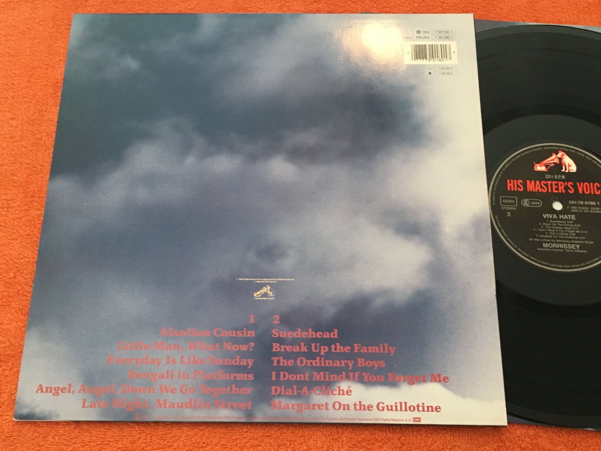 Omslagsbild för skivan MORRISSEY viva hate LP -88 HIS MASTER'S VOICE 064-7901801