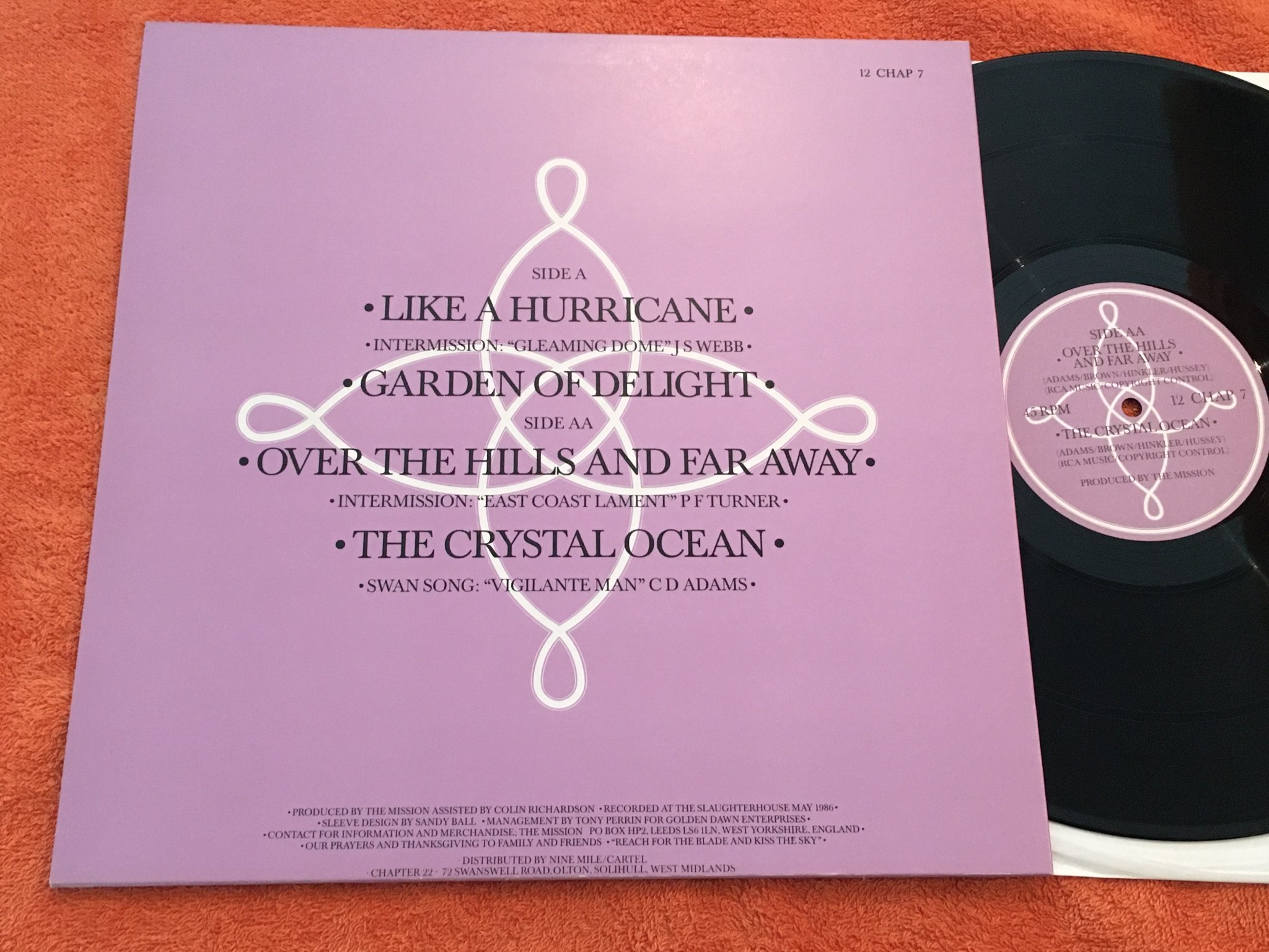 Omslagsbild för skivan THE MISSION - II 12"SINGLE -86 UK CHAPTER 22 12 CHAP 7