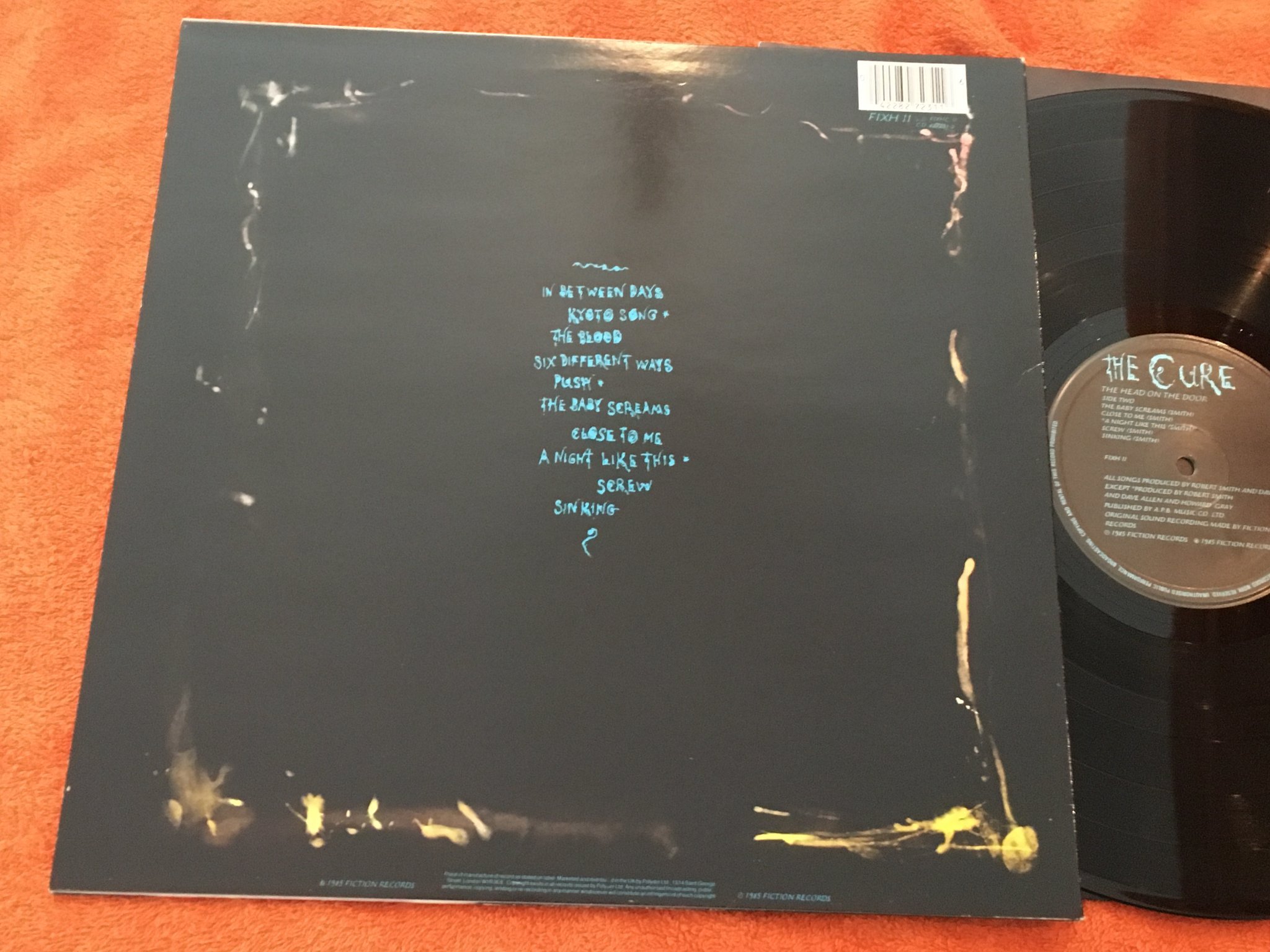 Omslagsbild för skivan THE CURE the head on the door LP -85 FICTION FIXH 11