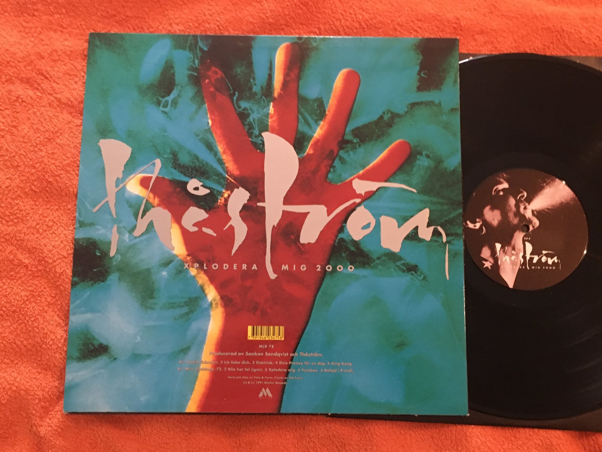 Omslagsbild för skivan THÅSTRÖM xplodera mig 2000 LP -91 Swe MISTLUR MLR 78