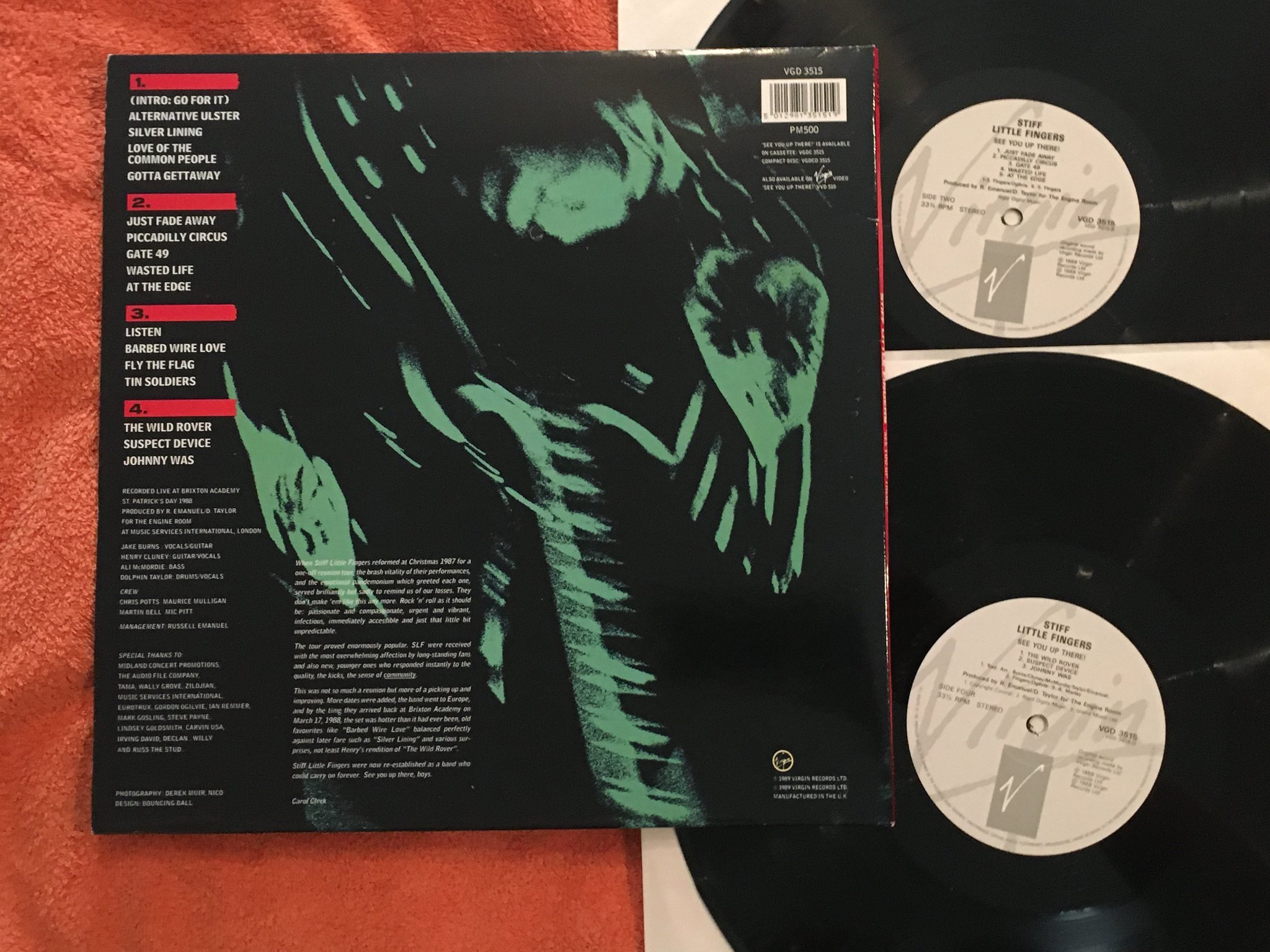 Omslagsbild för skivan STIFF LITTLE FINGERS See You Up There! 2xLP -89  UK VGD 3515