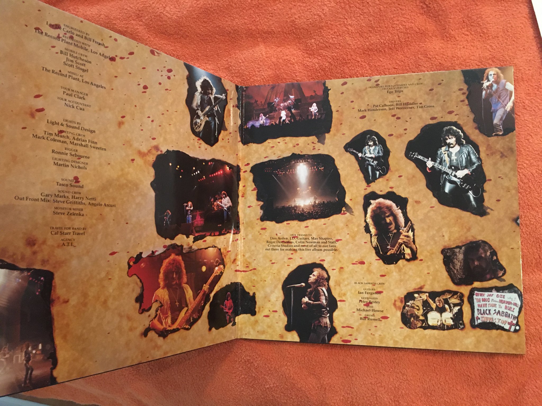 Omslagsbild för skivan BLACK SABBATH live evil 2xLP -83 Hol VERTIGO 6302203