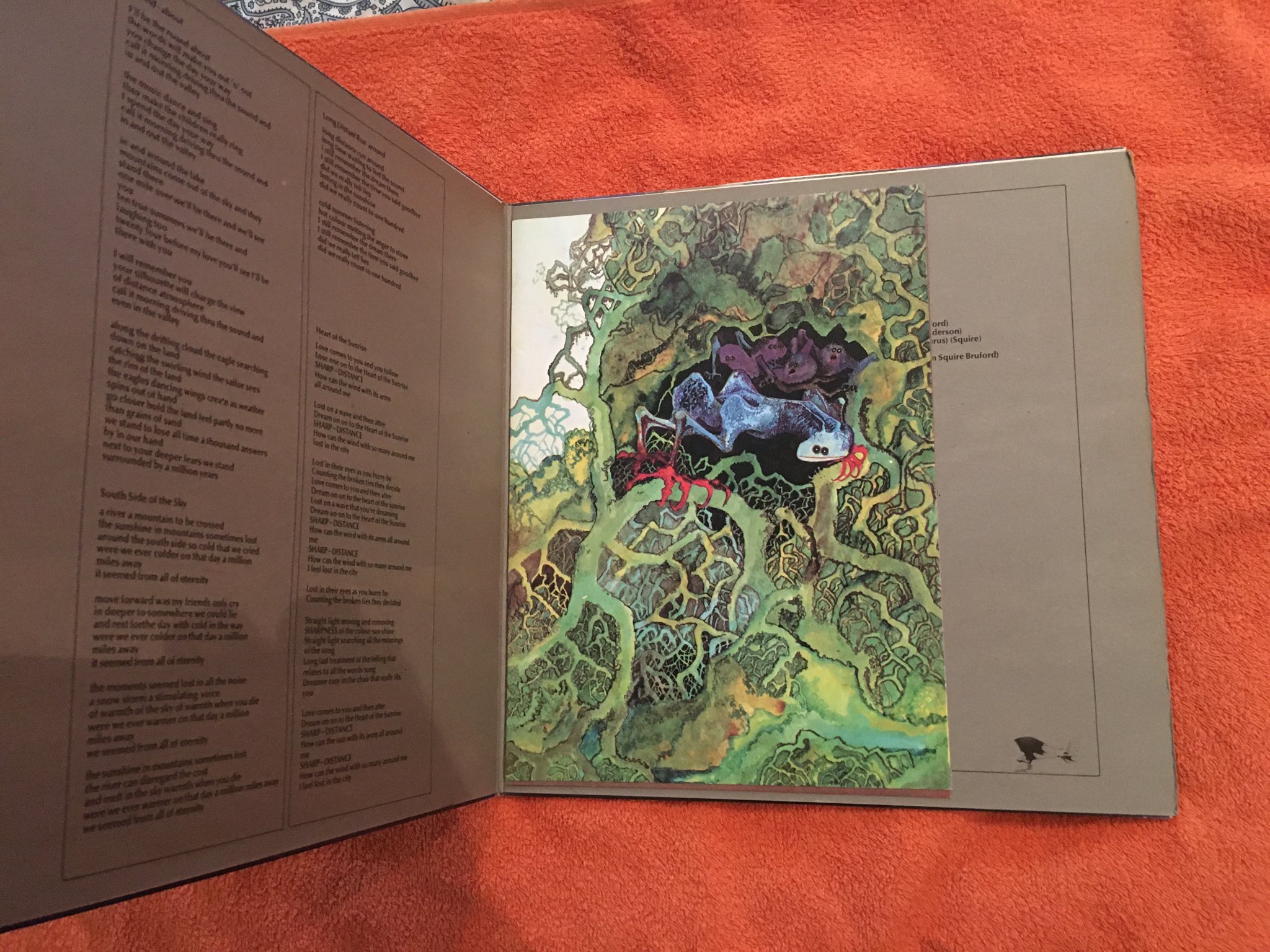 Omslagsbild för skivan YES fragile LP -71 UK ATLANTIC 1st PRESS 2401019