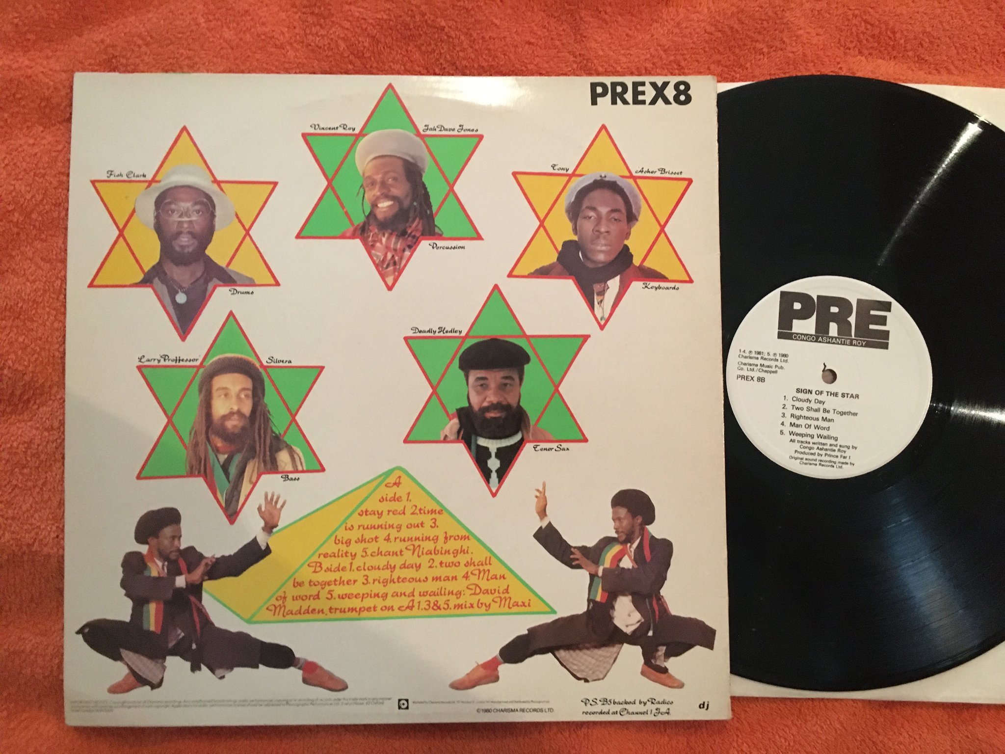 Omslagsbild för skivan CONGO ASHANTE ROY sign of the star LP -81 UK PRE PREX 8 reggae