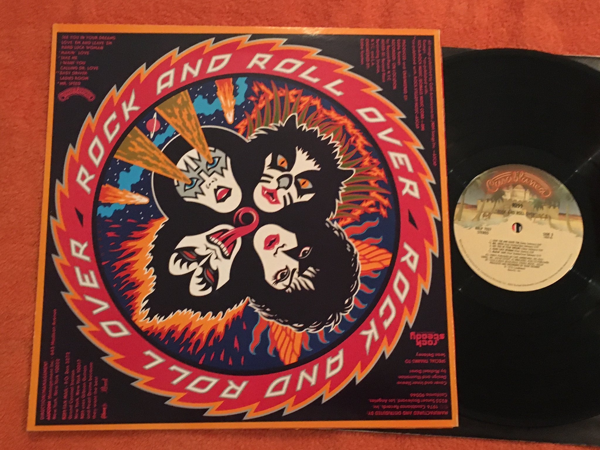 Omslagsbild för skivan KISS rock n roll over LP -76 US CASABLANCA NBLP 7037