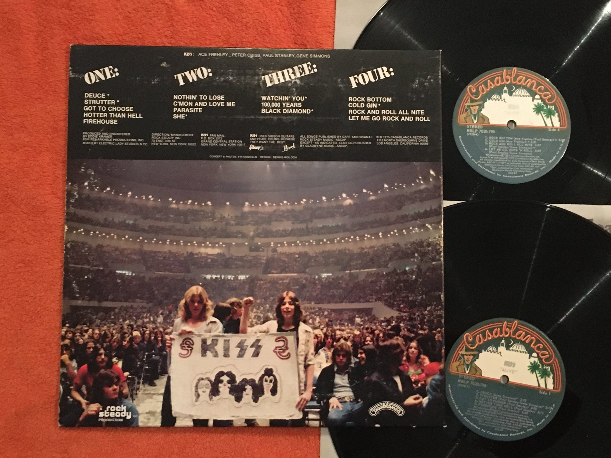 Omslagsbild för skivan KISS alive 2xLP -75 US CASABLANCA NBLP 7028-798