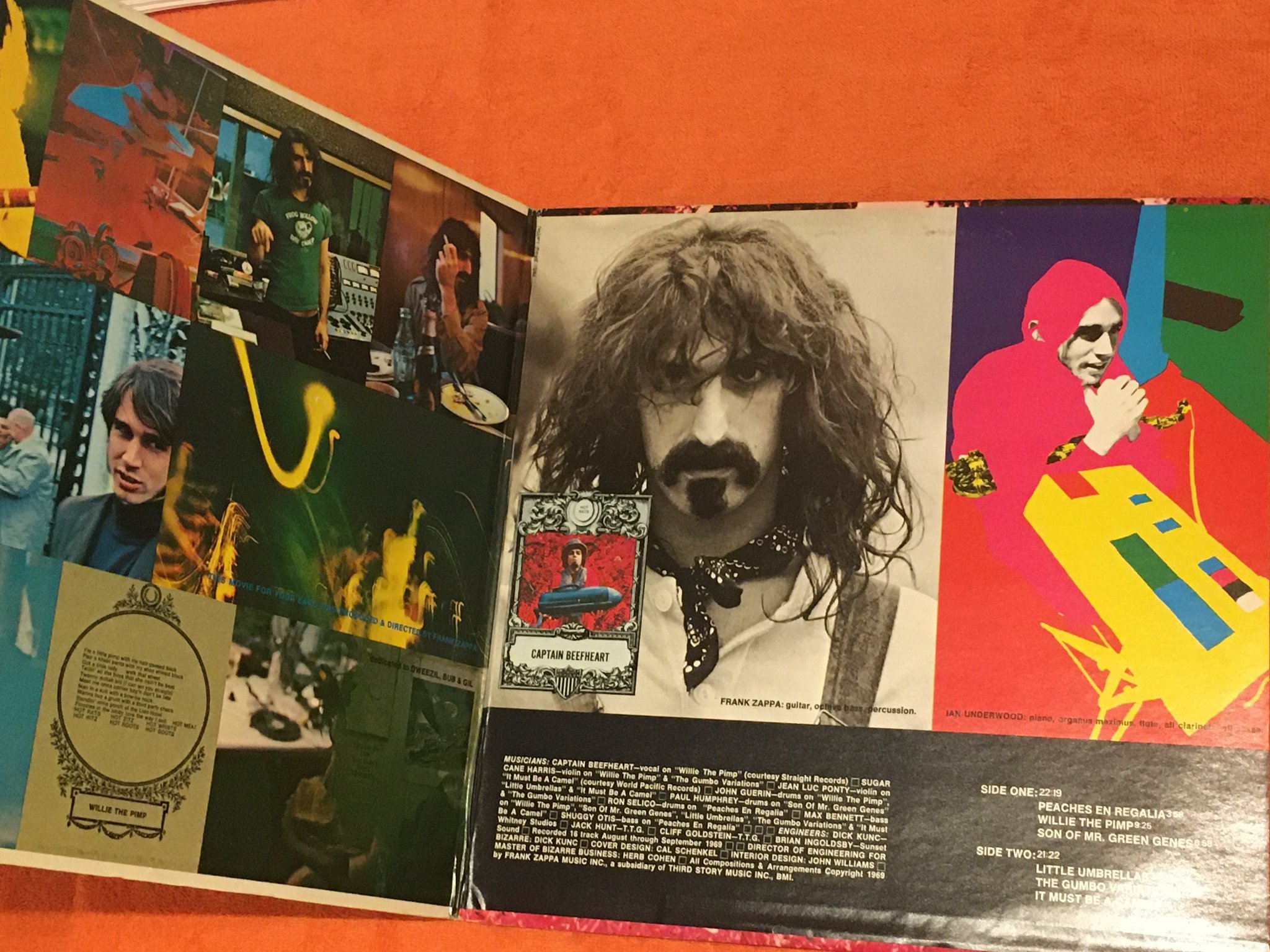 Omslagsbild för skivan FRANK ZAPPA hot rats LP -69 US BIZARRE RS 6356