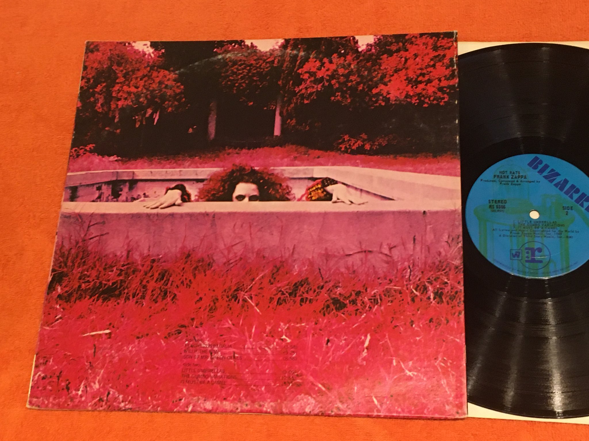 Omslagsbild för skivan FRANK ZAPPA hot rats LP -69 US BIZARRE RS 6356