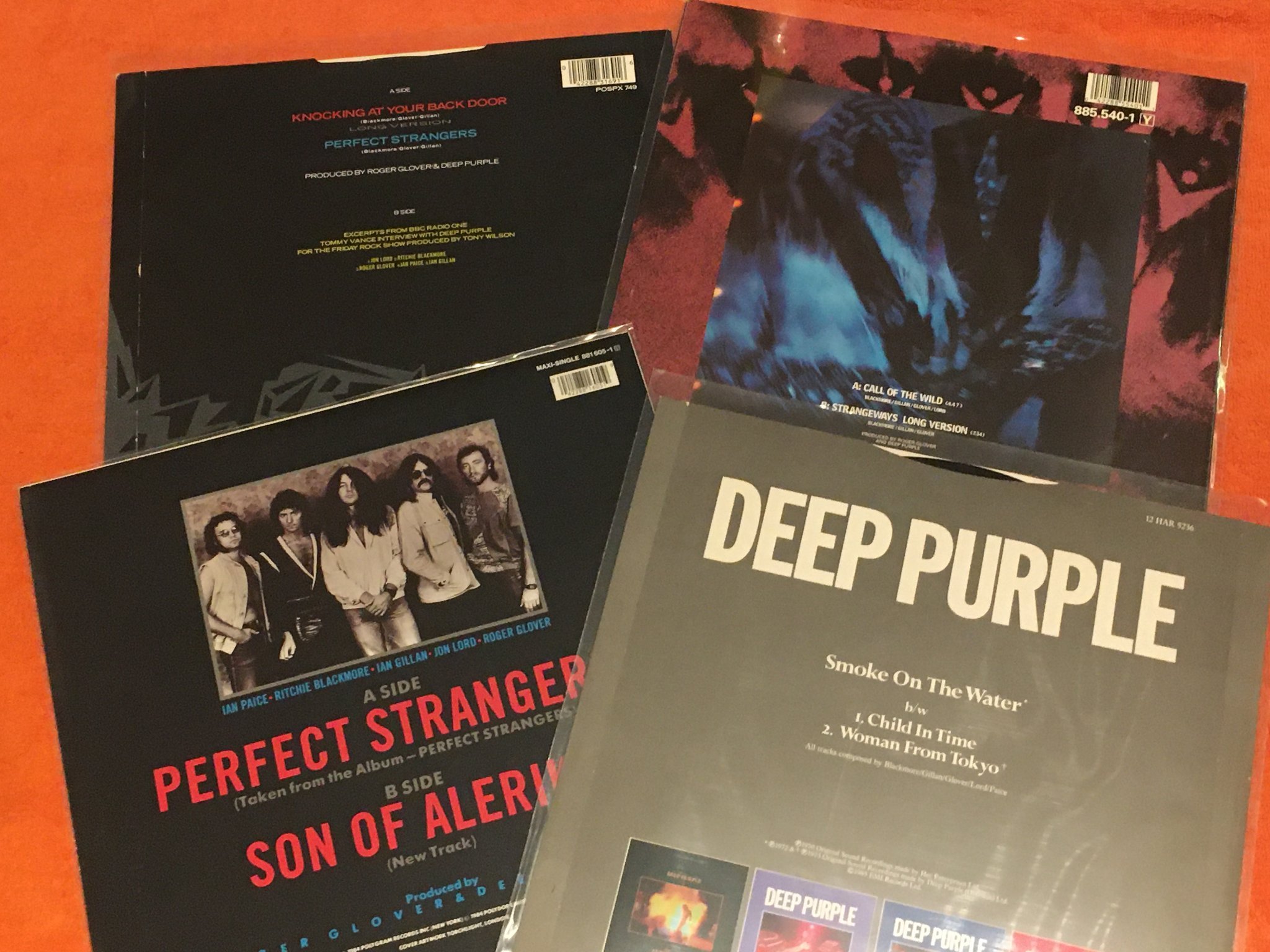 Omslagsbild för skivan 4 st DEEP PURPLE maxisinglar i bra skick