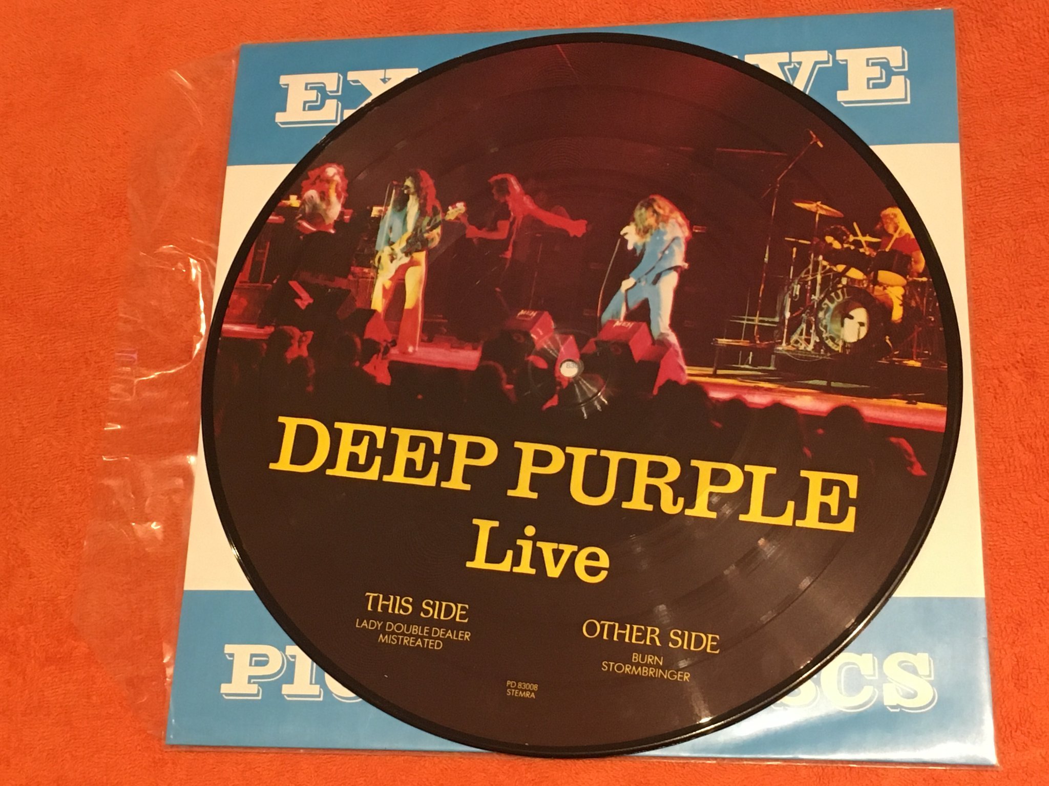 Omslagsbild för skivan DEEP PURPLE live PICTURE DISC LP -85 ALL ROUND TRADING PD 83008