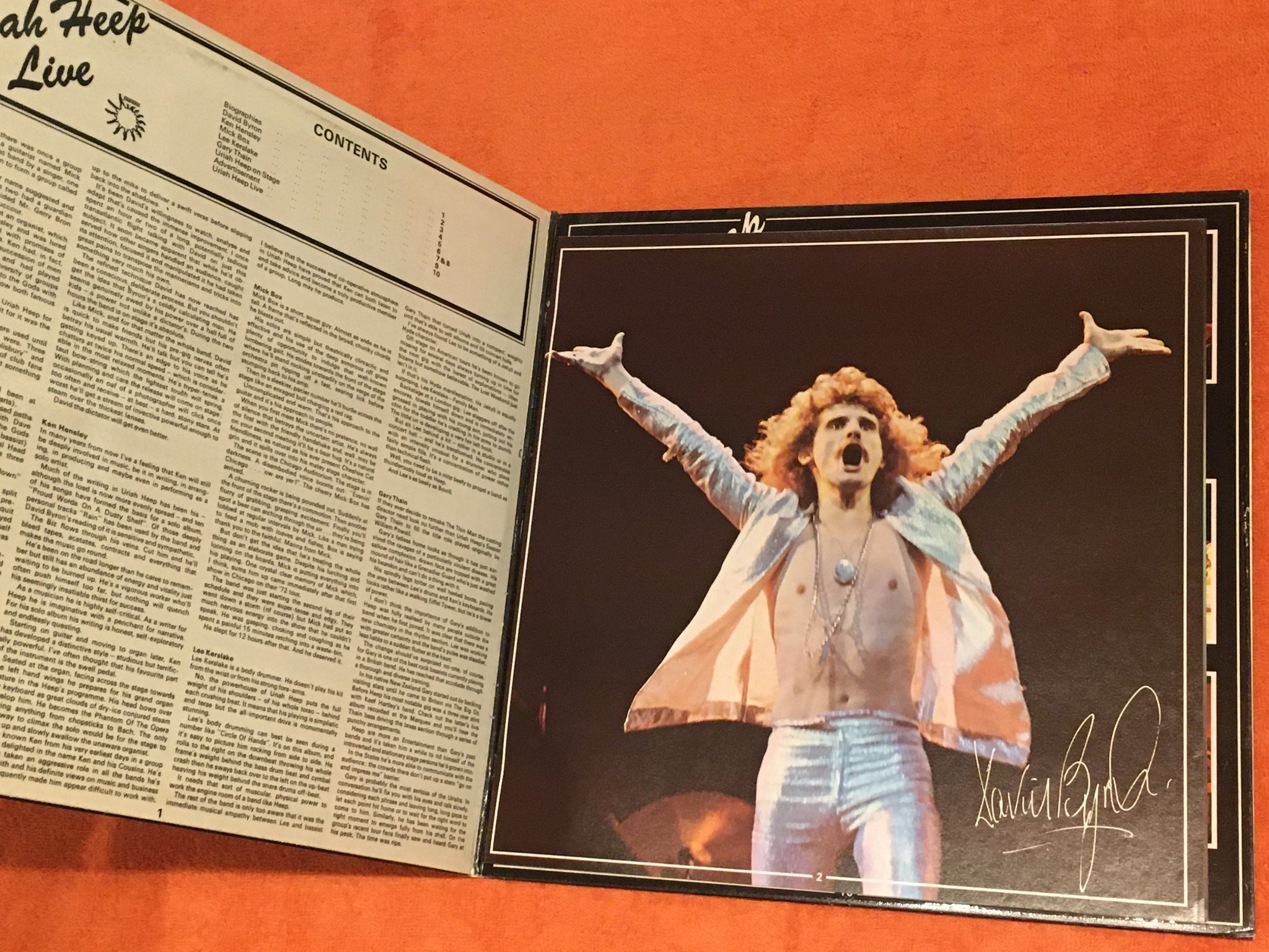 Omslagsbild för skivan URIAH HEEP Uriah Heep Live 2xLP -73 UK BROZE ISLD 1 