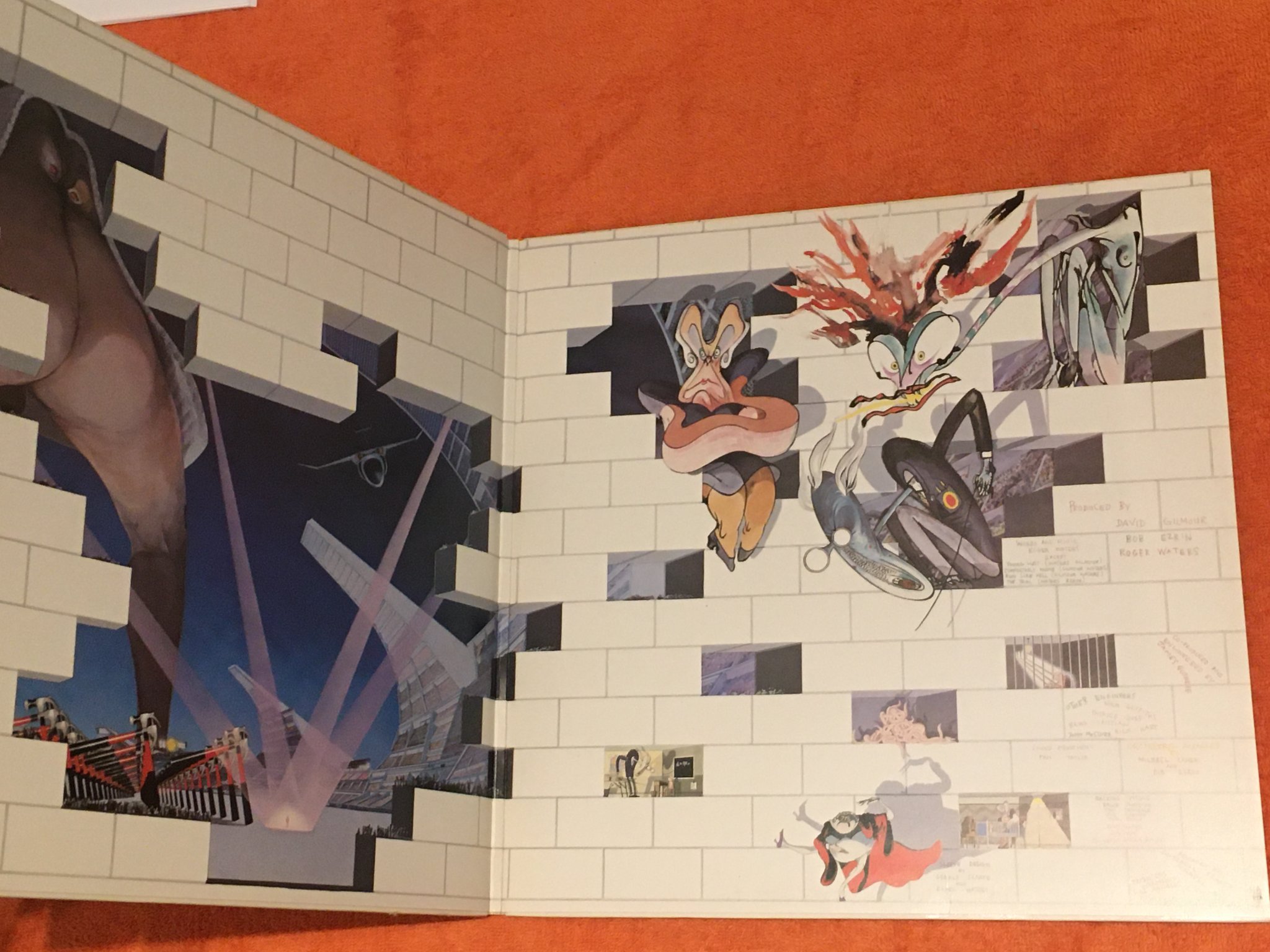 Omslagsbild för skivan PINK FLOYD the wall 2xLP -79 Swe HARVEST 1C 198-53 837/38