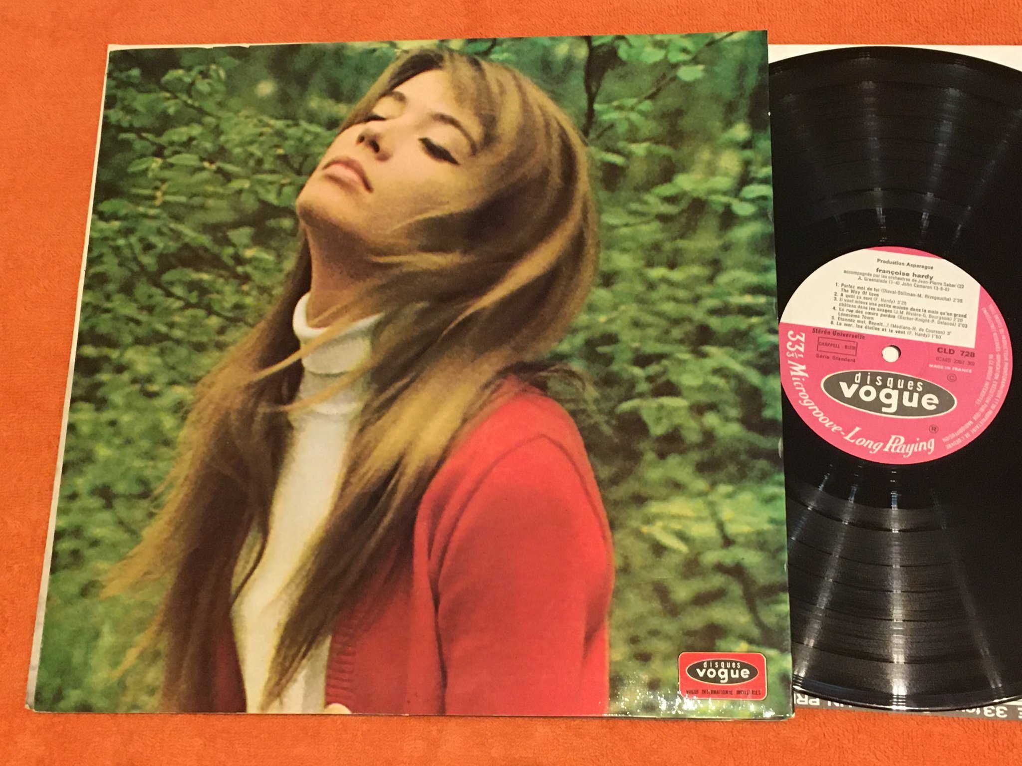 Omslagsbild för skivan FRANCOISE HARDY Francoise Hardy LP -68 Fra  DISQUES VOGUE CLD 728 rare!