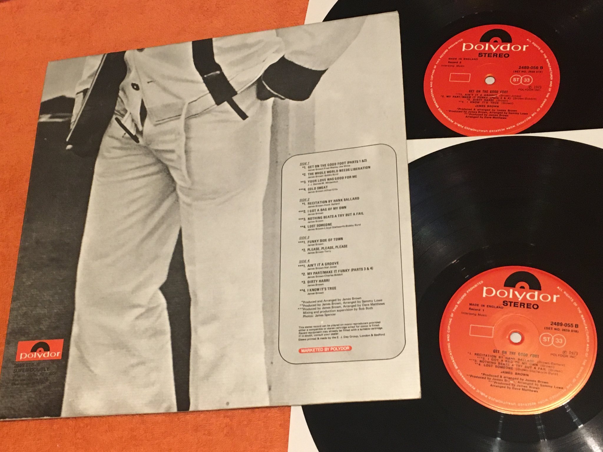 Omslagsbild för skivan JAMES BROWN get on the good foot 2xLP -73 UK POLYDOR 2659 018