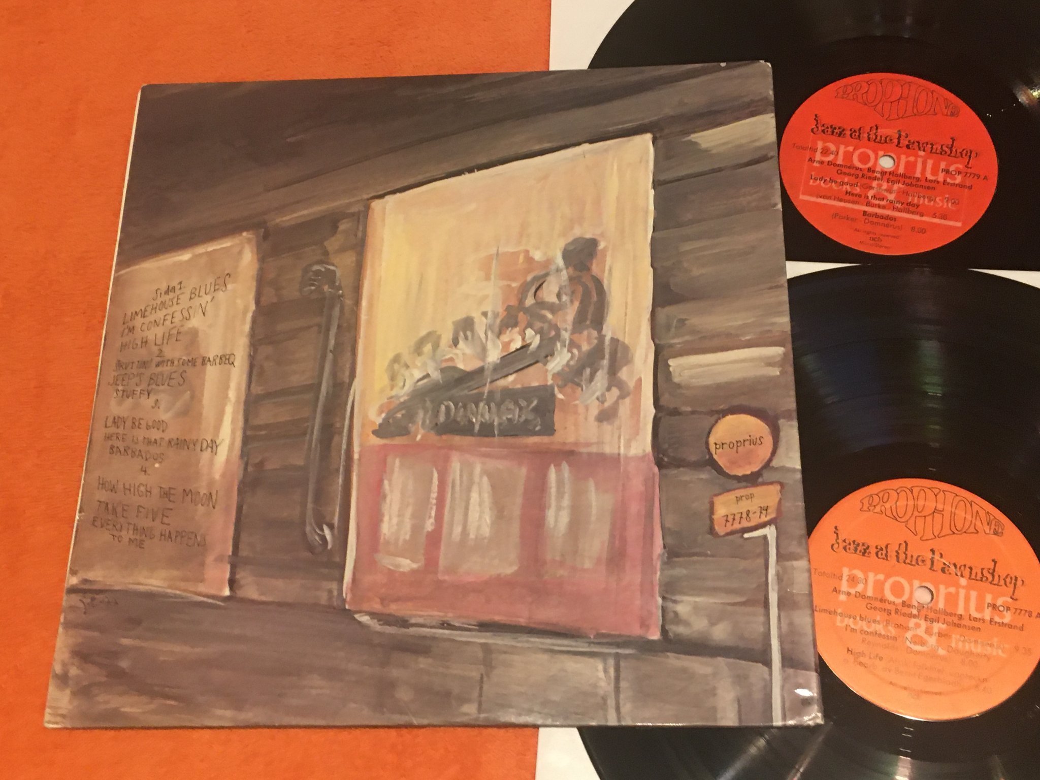 Omslagsbild för skivan JAZZ AT THE PAWNSHOP 2xLP -77 Swe PROP 7778-79 audiophile