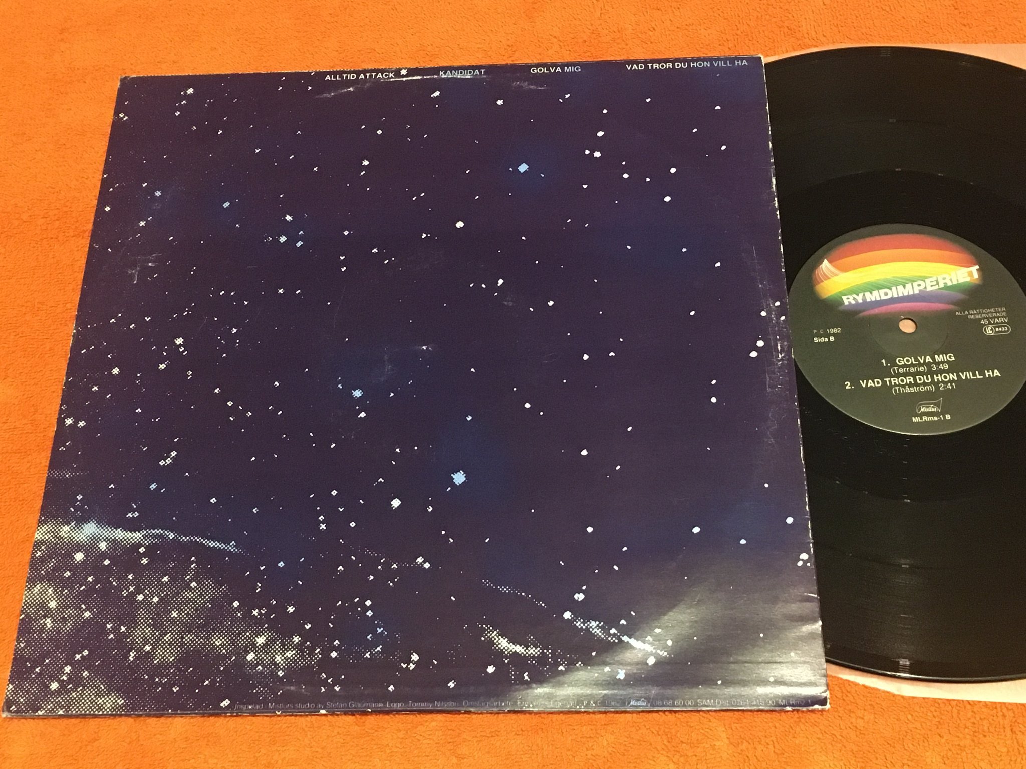 Omslagsbild för skivan RYMDIMPERIET s/t 12”ep -82 MISTLUR MLRMZ-1