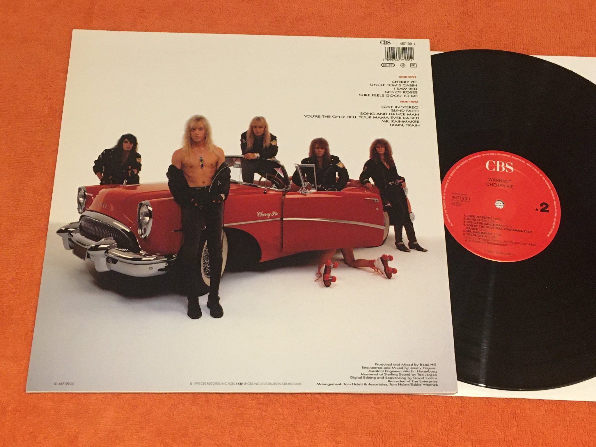 Omslagsbild för skivan WARRANT cherry pie LP -90 CBS 4671901